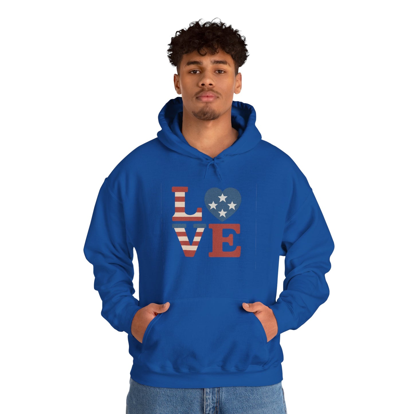 Unisex Hooded Sweatshirt with 'LOVE' Design - Cozy Gift for Friends, Valentine's Day, Casual Wear, Relaxation, Everyday Use