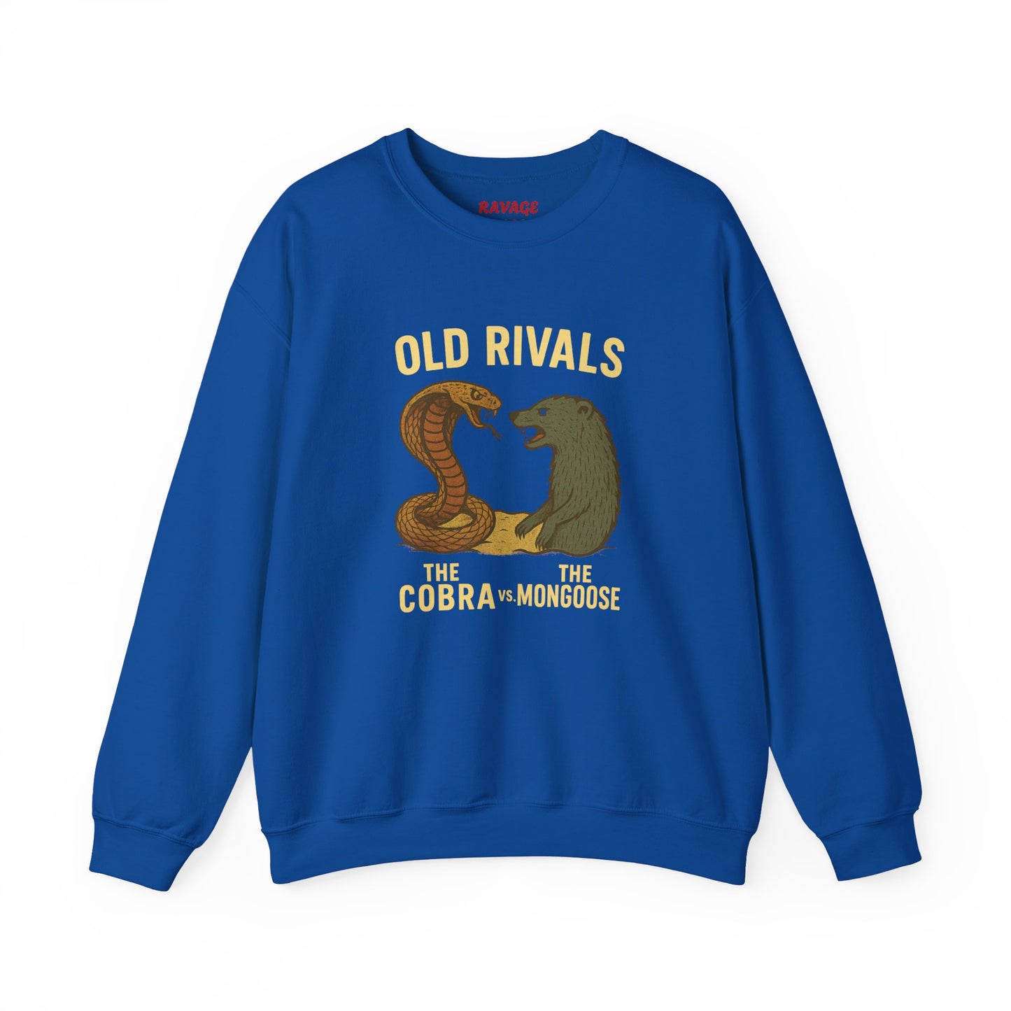Combat Crewneck Sweatshirt | Old Rivals Cobra vs Mongoose Sweatshirt | Unisex Holiday Gift | Cozy Casual Wear | Perfect for Fans