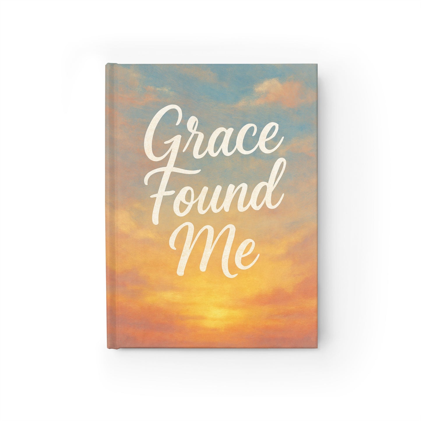 Inspirational Ruled Line Journal - "Grace Found Me", Christian Writing Notebook, Spiritual Diary, Faith Planner, Thought Journal
