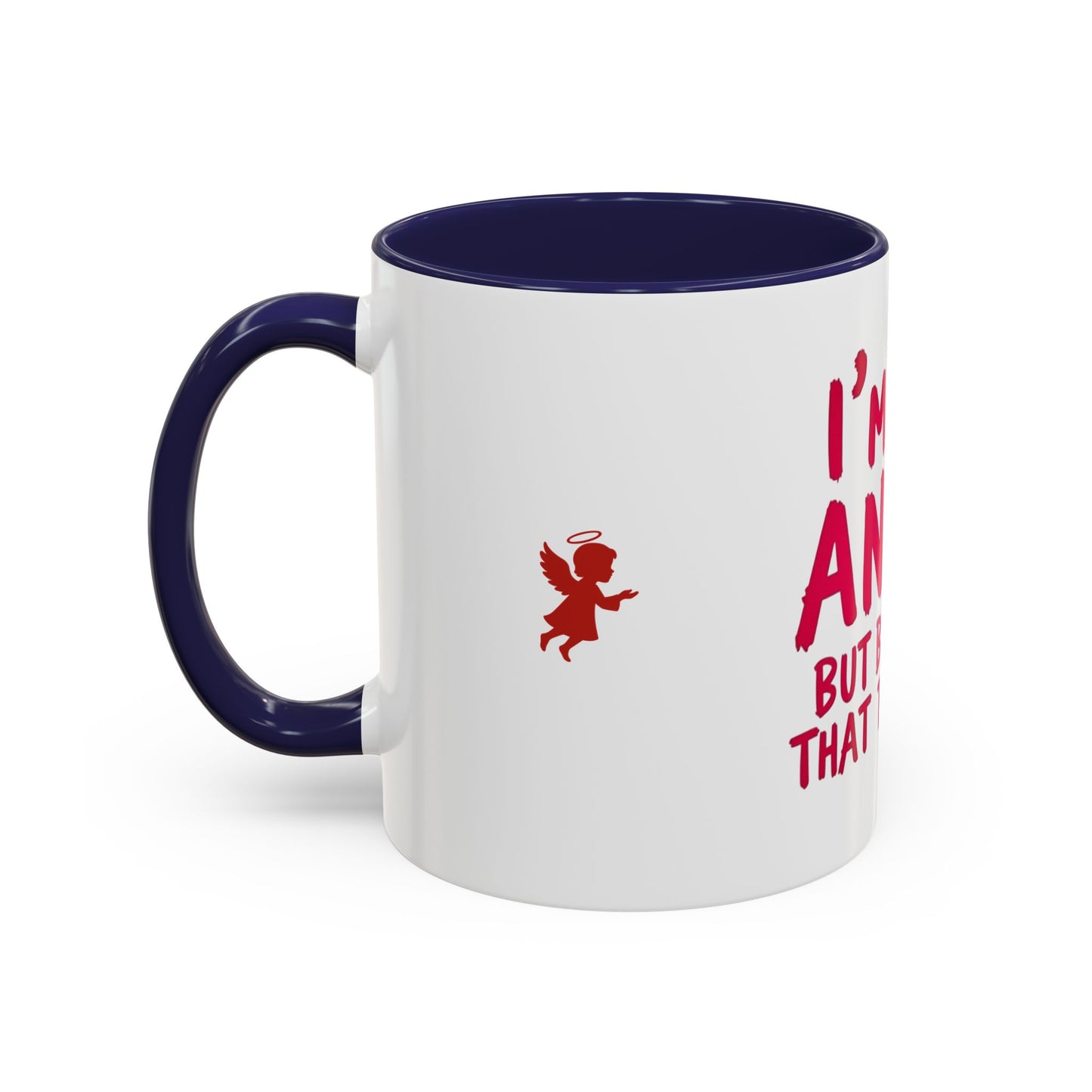 Humorous Accent Coffee Mug - Perfect Gift for Friends, Playful Coffee Lovers, Angel-Themed Decor, Birthday Present, Funny Quote Mugs