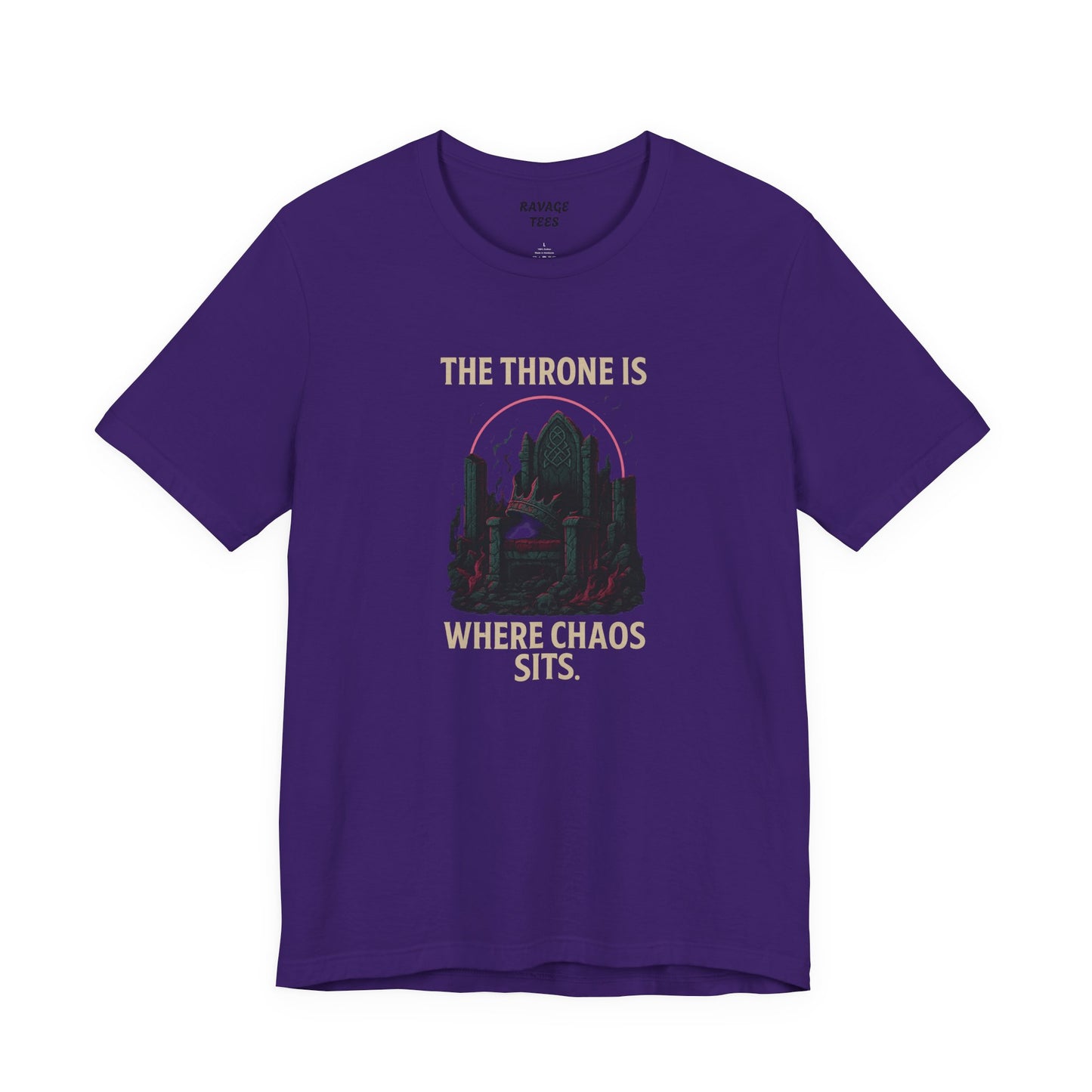 Chaos Throne Graphic Tee | Unisex T-Shirt | Funny Gamer Shirt | Trendy Casual Wear | Unique Gift Idea