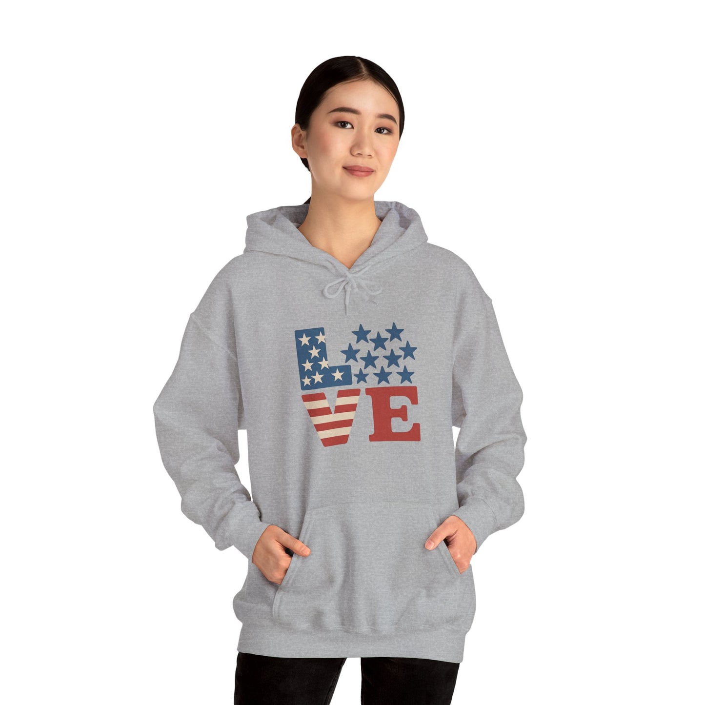 Unisex Hooded Sweatshirt with 'LOVE' Design - Cozy Gift for Friends, Valentine's Day, Casual Wear, Relaxation, Everyday Use