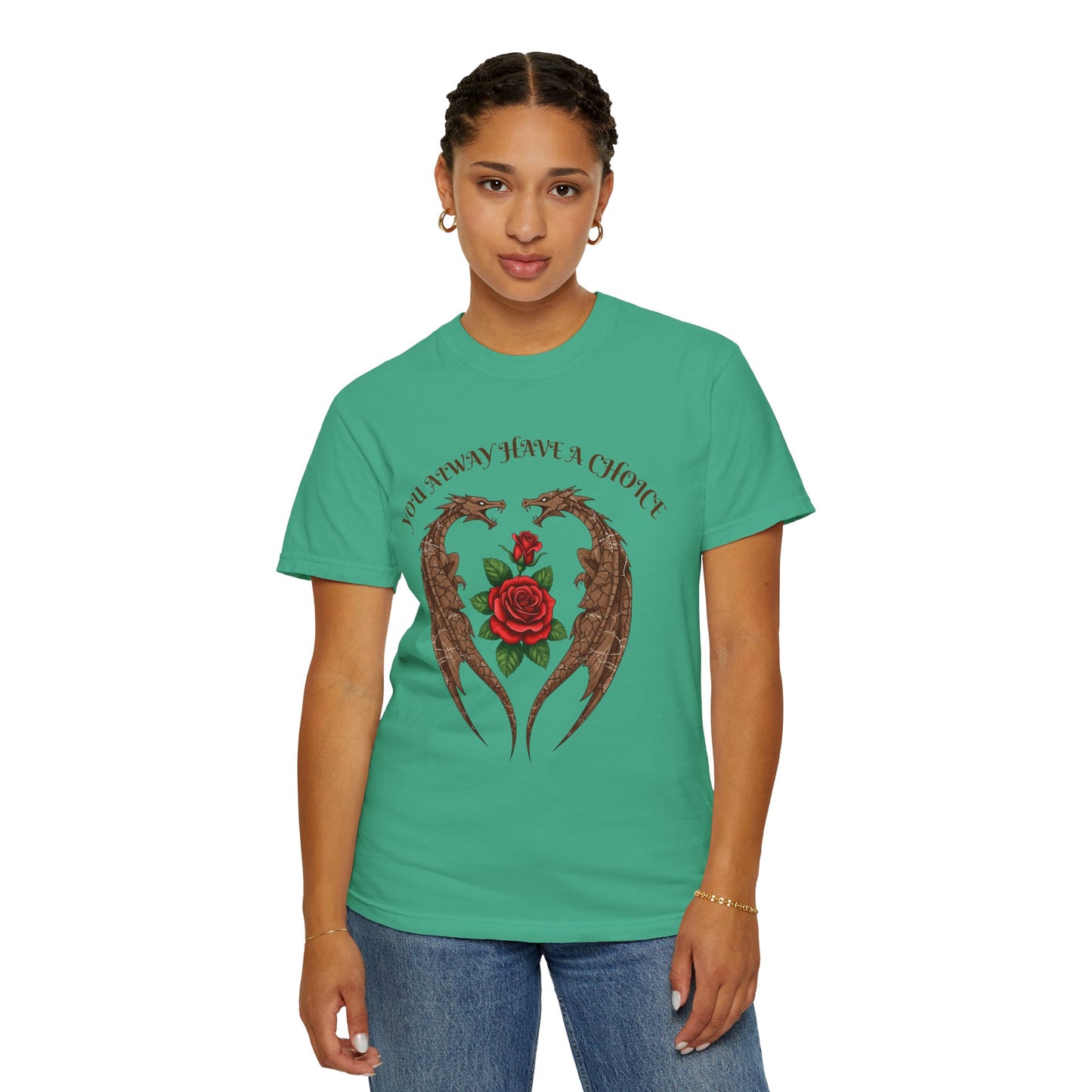Dragon-Inspired Choice T-Shirt | Unisex Garment-Dyed Tee, Gift for Fantasy Lovers