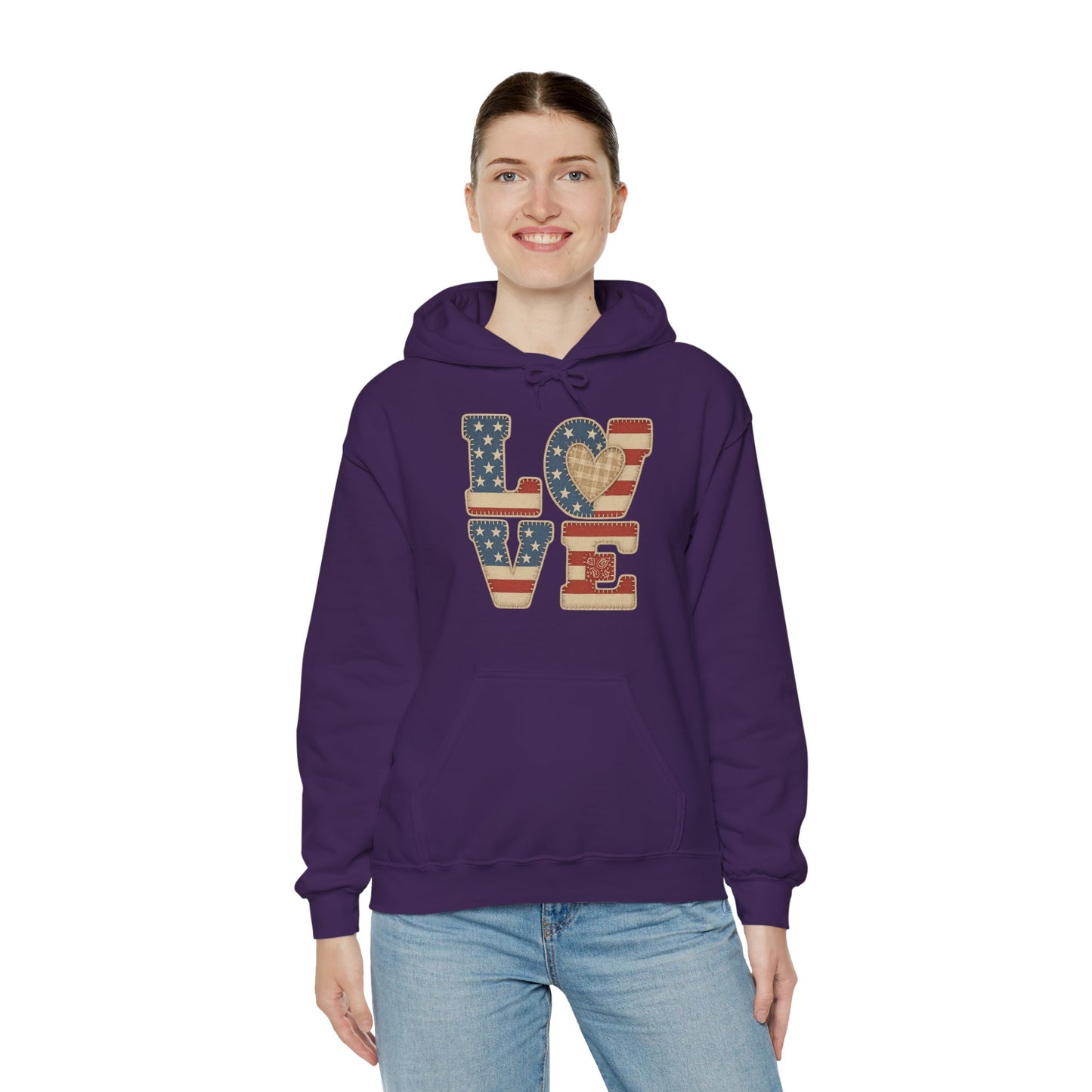 Unisex Hooded Sweatshirt with 'LOVE' Design - Cozy Gift for Friends, Valentine's Day, Casual Wear, Relaxation, Everyday Use