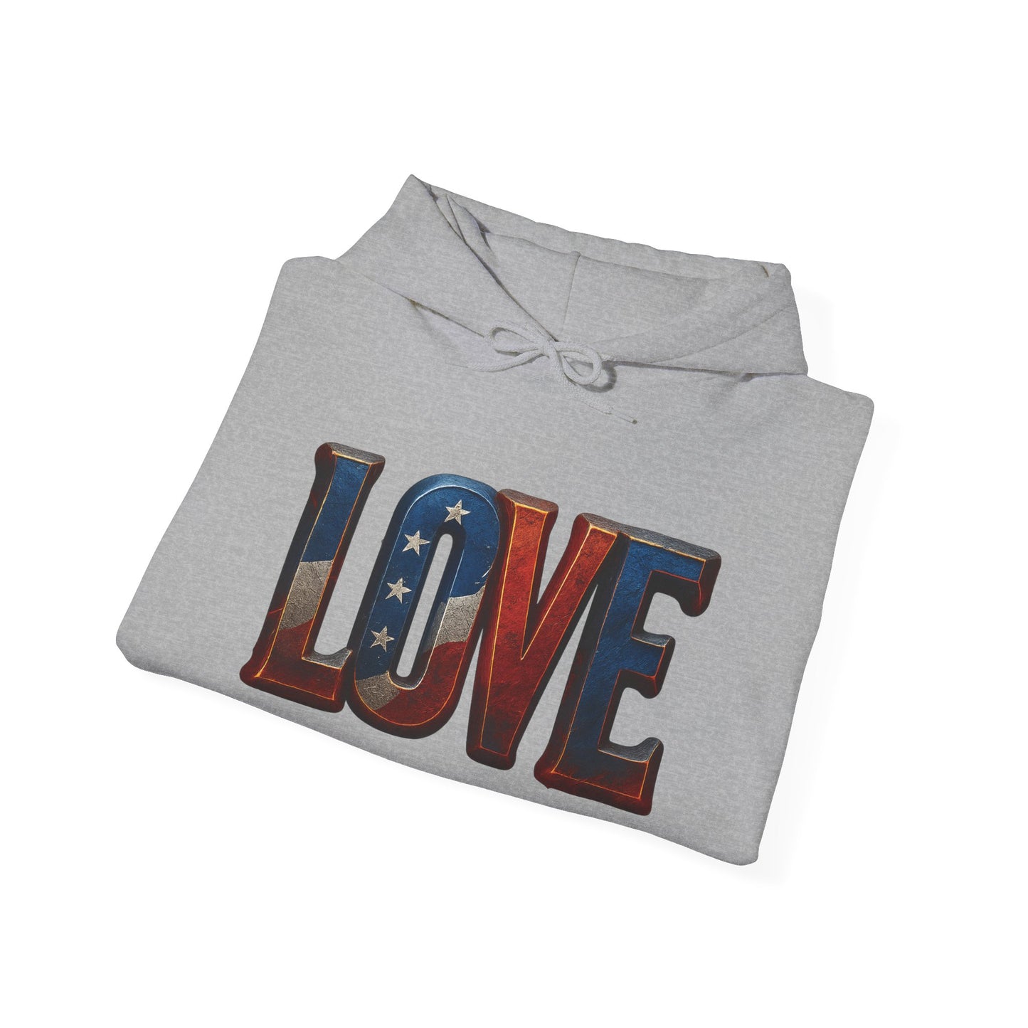 Unisex Hooded Sweatshirt with 'LOVE' Design - Cozy Gift for Friends, Valentine's Day, Casual Wear, Relaxation, Everyday Use
