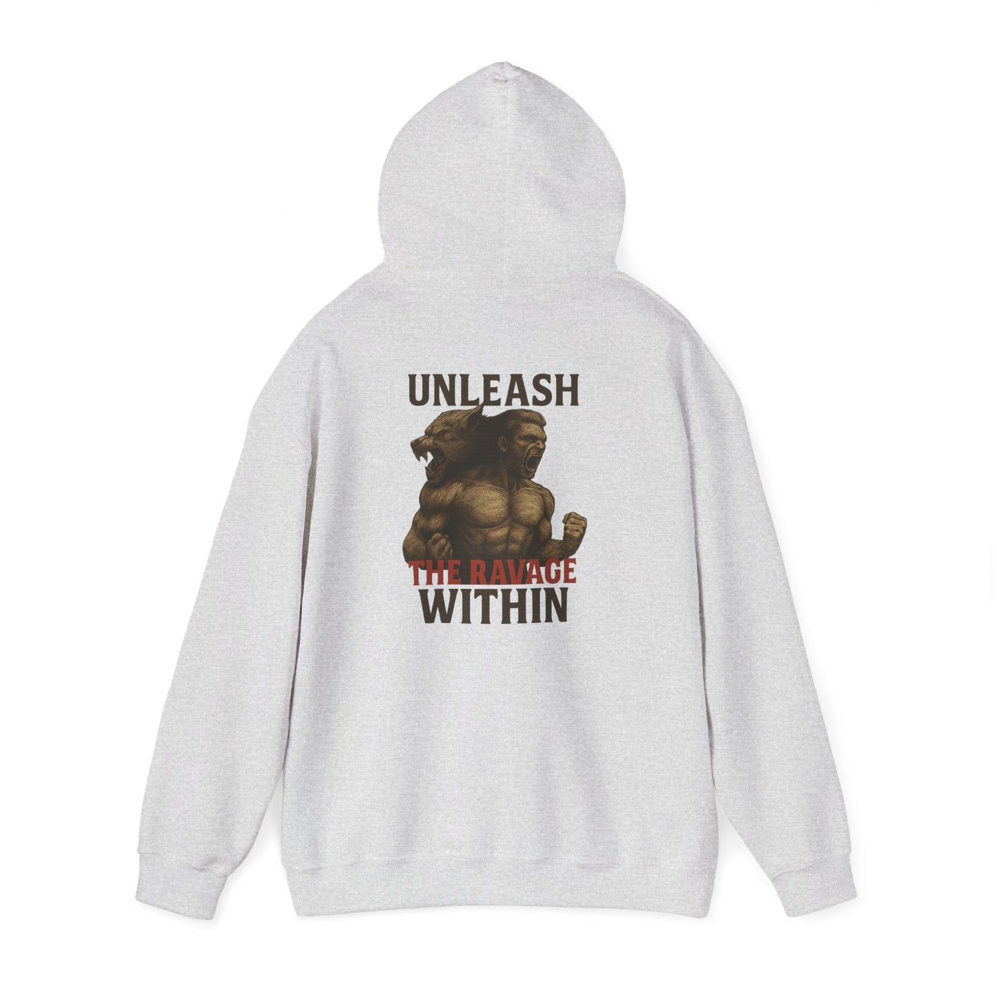 Unleash the Ravage Within Hoodie, Motivational Sweatshirt for Fitness Lovers, Cozy Hoodie for Gym, Gift for Athletes, Unisex Sweatshirt