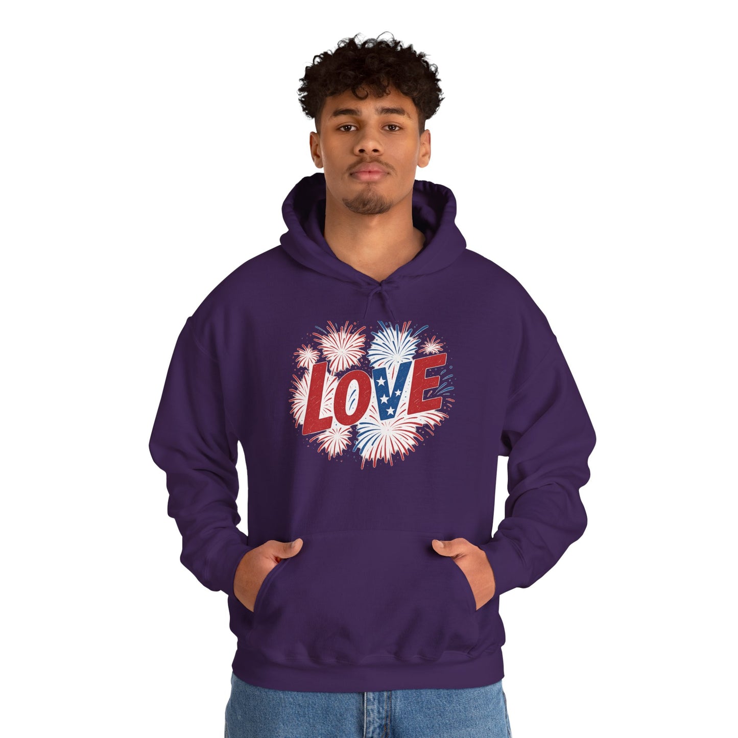 Unisex Hooded Sweatshirt with 'LOVE' Design - Cozy Gift for Friends, Valentine's Day, Casual Wear, Relaxation, Everyday Use