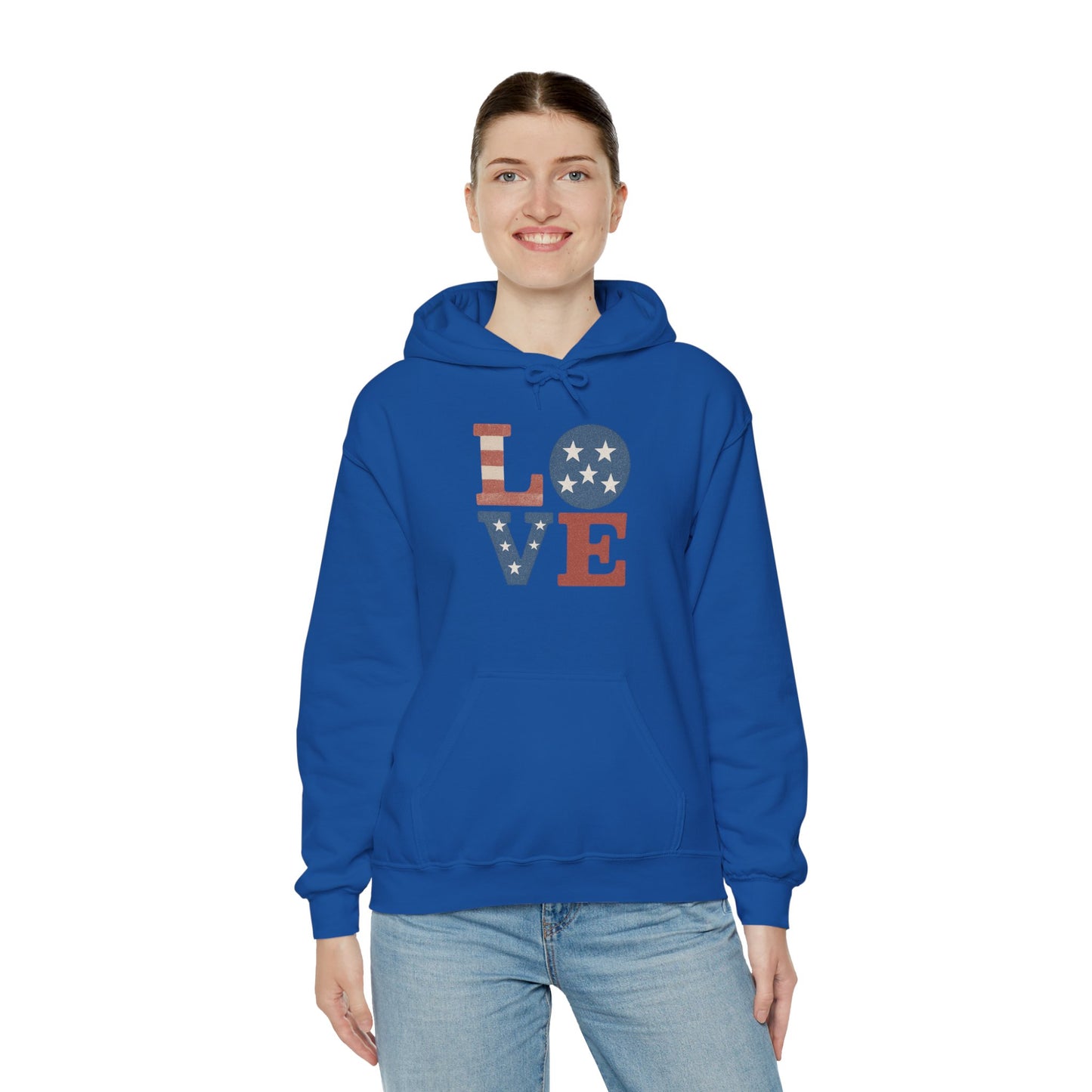 Unisex Hooded Sweatshirt with 'LOVE' Design - Cozy Gift for Friends, Valentine's Day, Casual Wear, Relaxation, Everyday Use