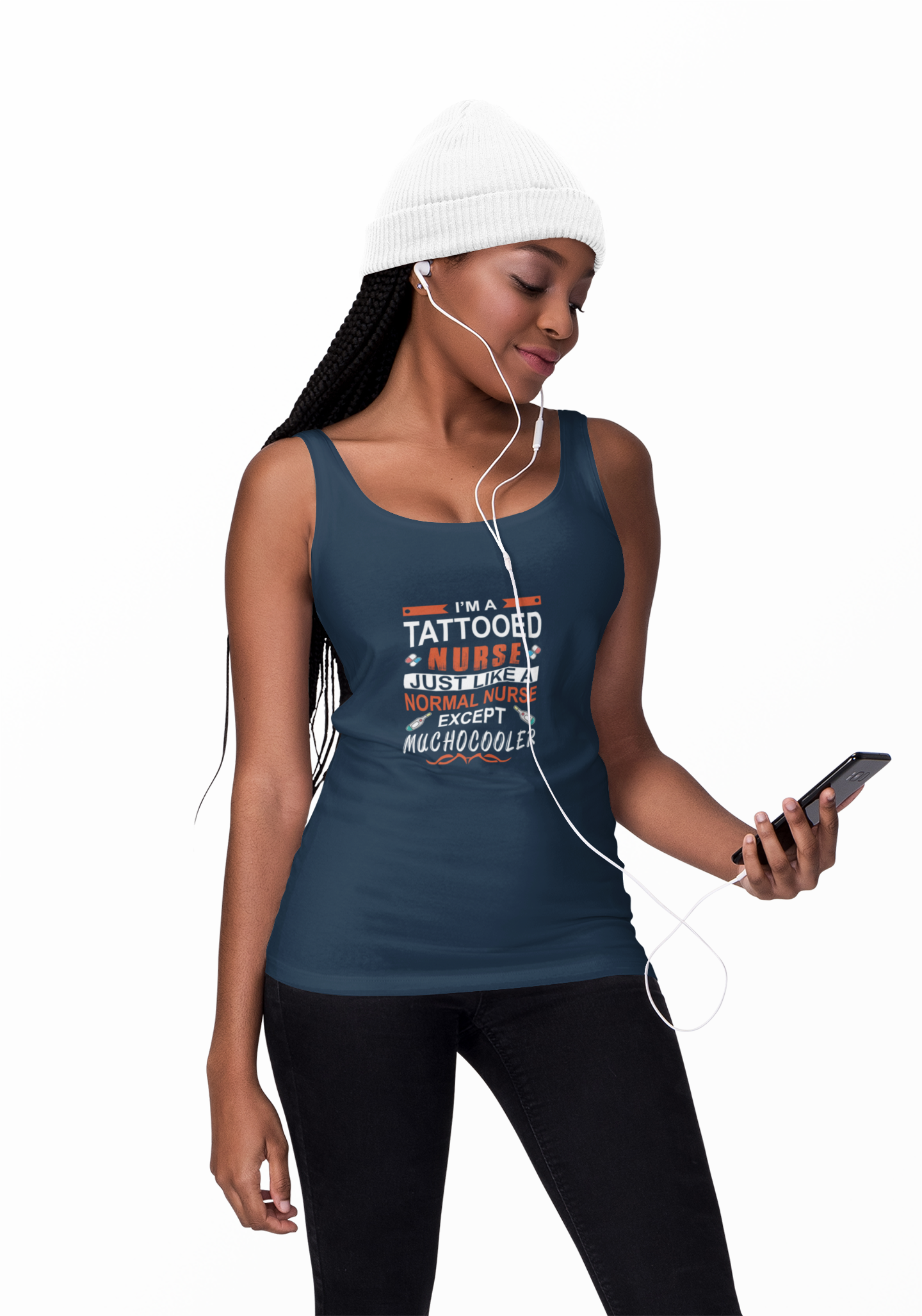 Tattooed Nurse Garment-Dyed Tank Top, Gift for Nurses, Casual Summer Wear