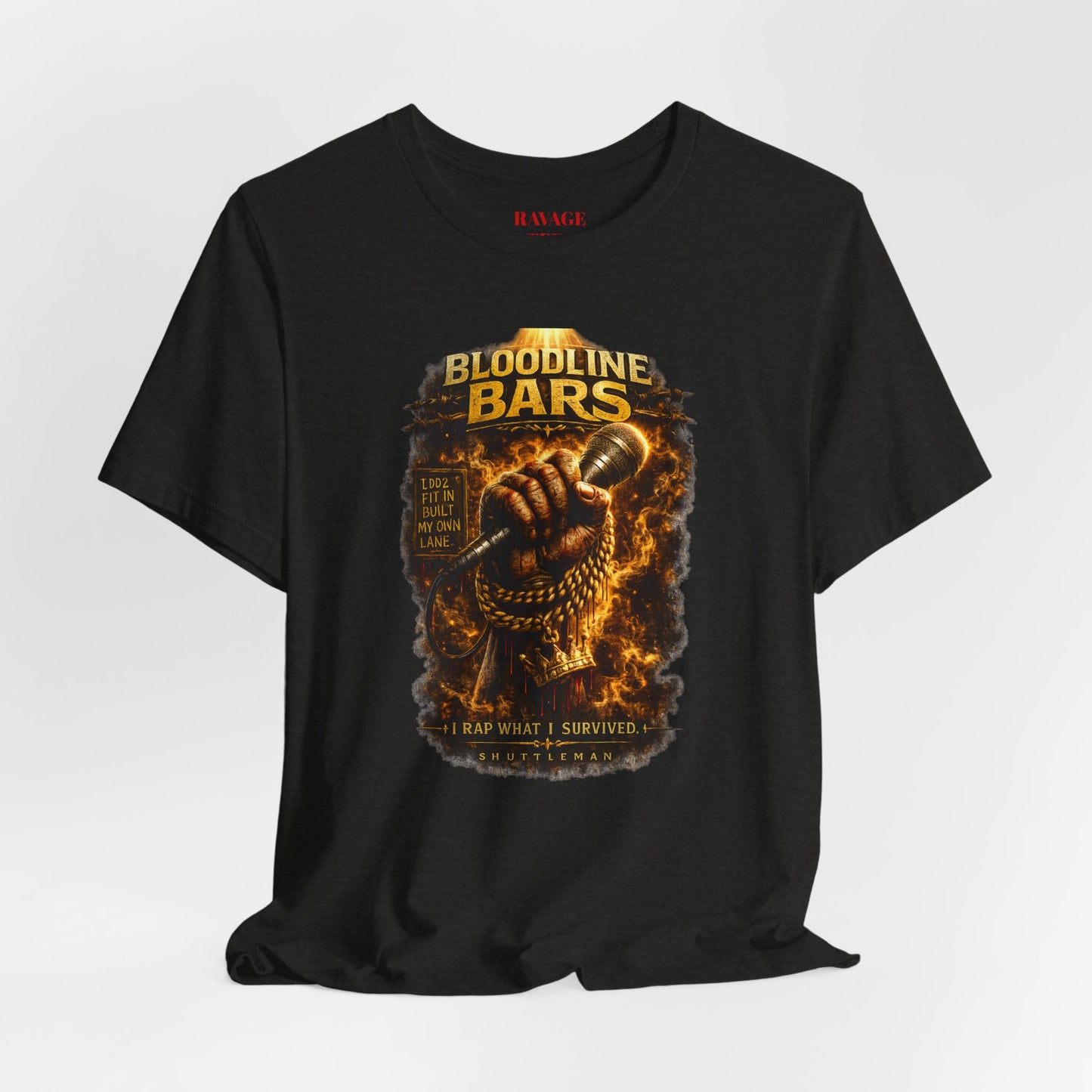 Bloodline Bars Graphic Tee — "I Rap What I Survive"