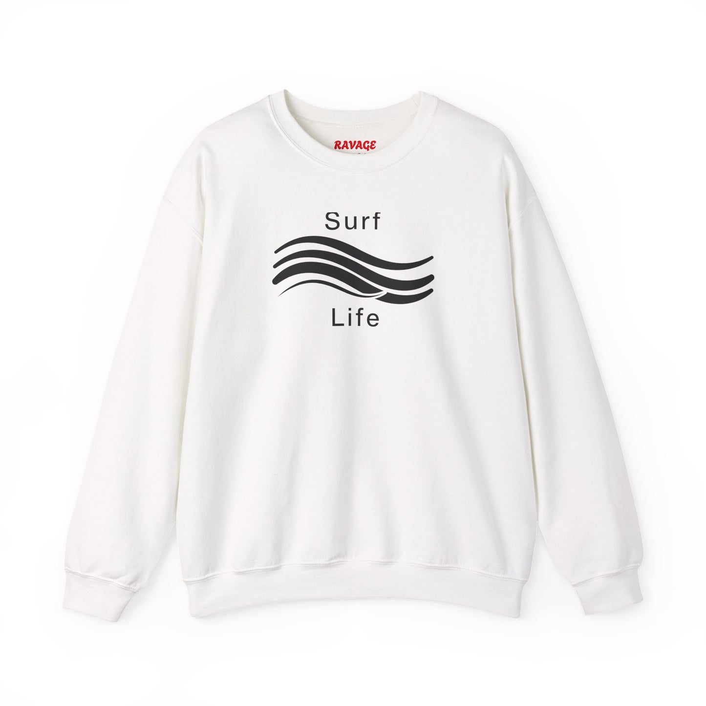 Surf Life Unisex Crewneck Sweatshirt | Beach Vibes, California Style, Perfect for Surfers