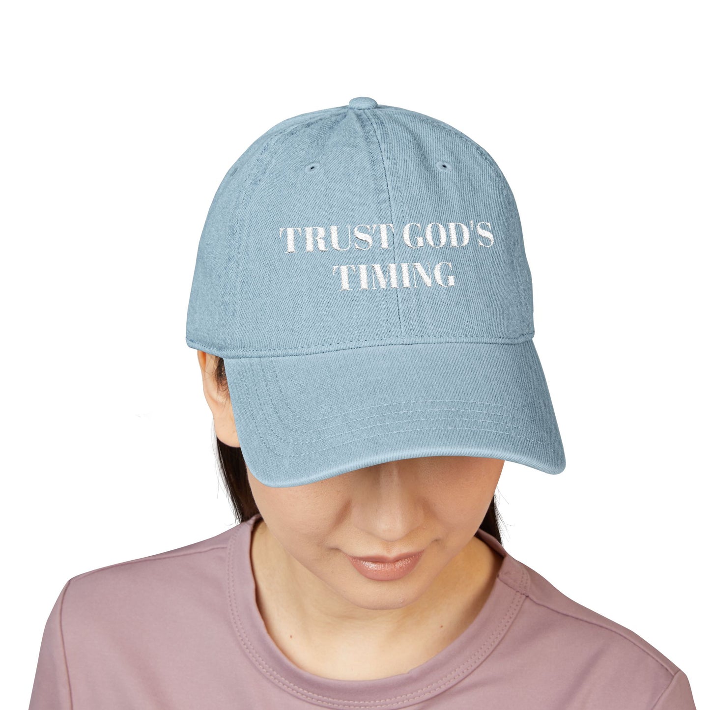 Trust God's Timing Denim Hat (Embroidery)