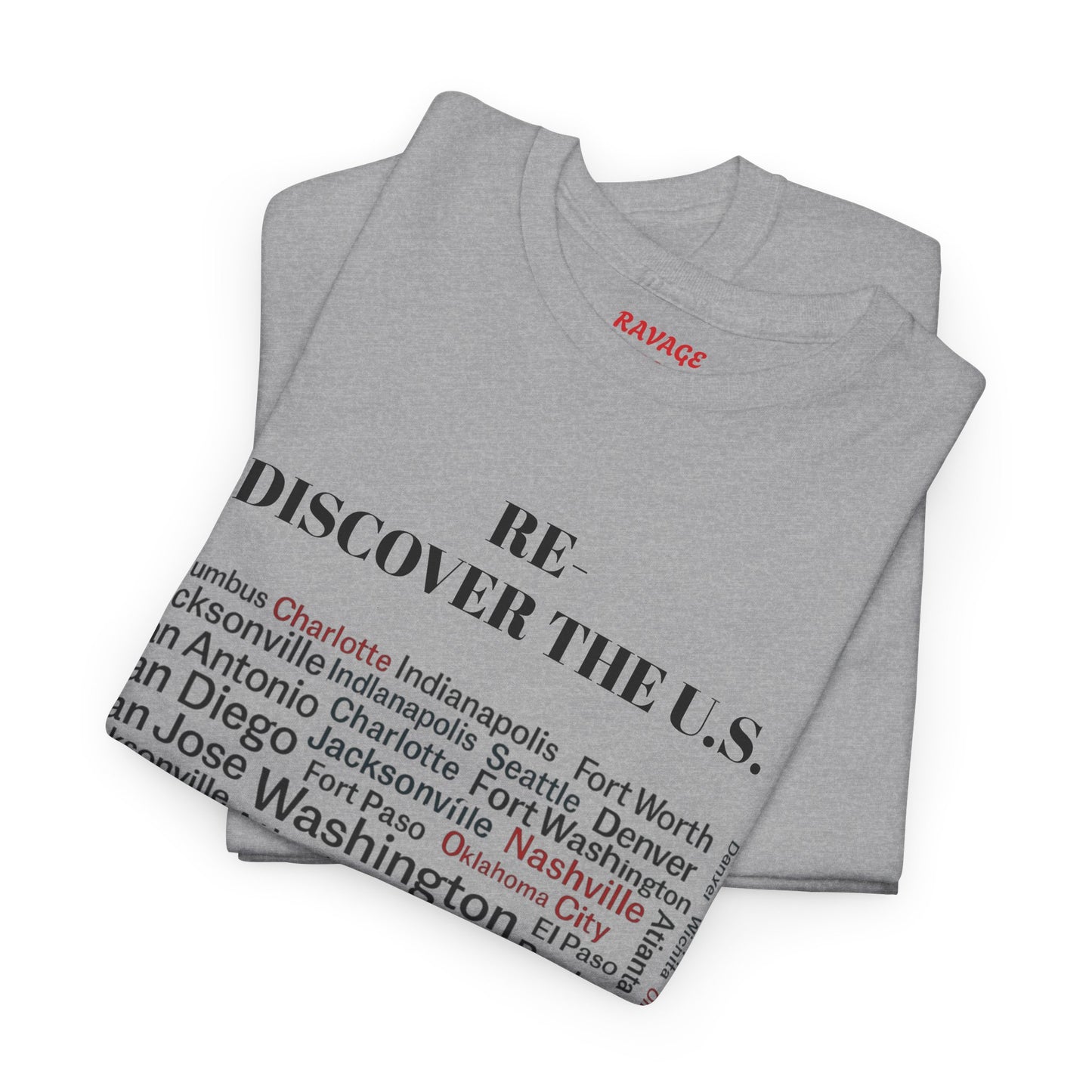 Re-Discover the U.S. Unisex Exploratory Travel T-Shirt, Adventure Tee, USA Discovery Shirt