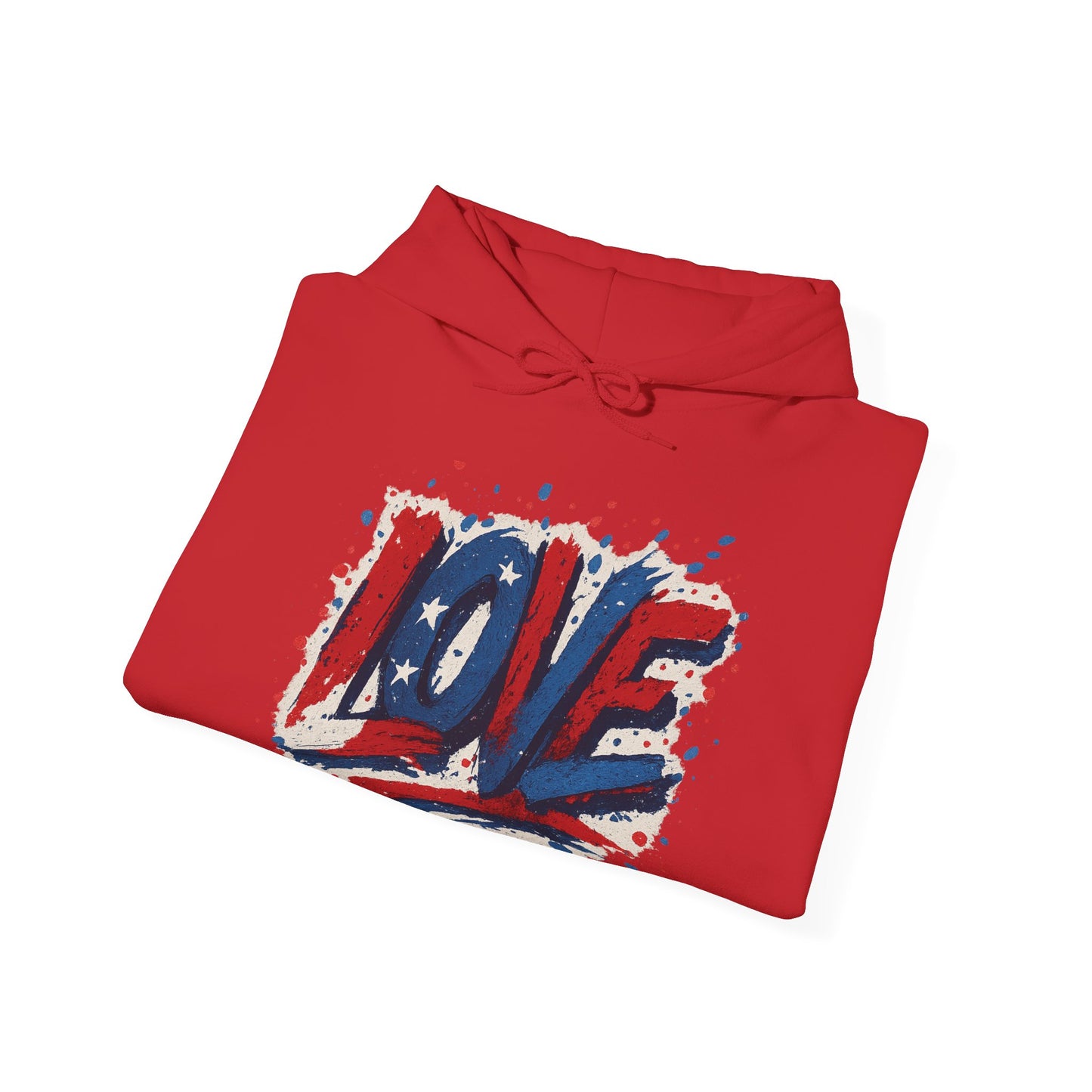 Unisex Hooded Sweatshirt with 'LOVE' Design - Cozy Gift for Friends, Valentine's Day, Casual Wear, Relaxation, Everyday Use