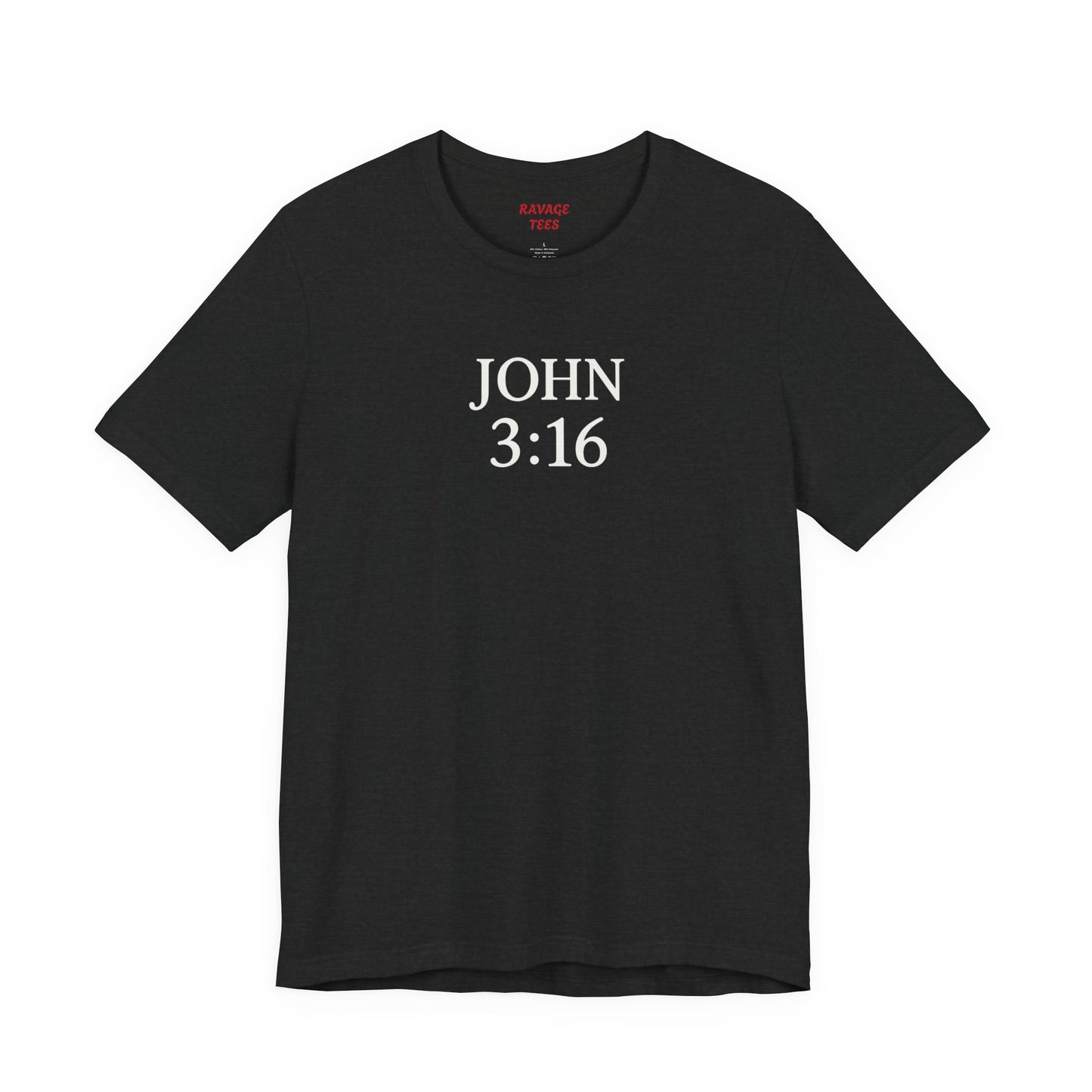 **JOHN 3:16 Faith-Inspired Unisex Tee – Christian Scripture T-Shirt, Religious Apparel, Inspirational Gift, Bible Verse Faith Shirt**