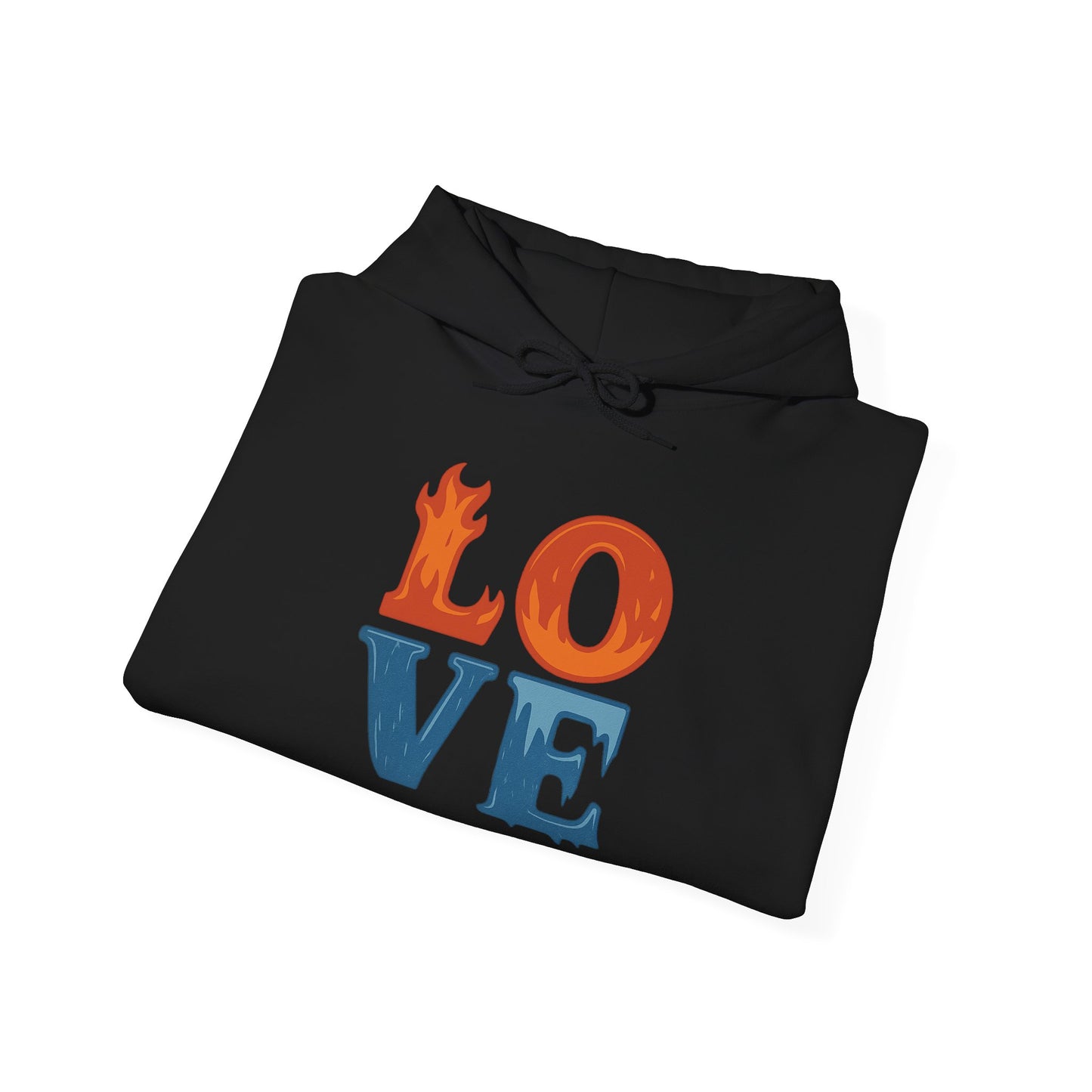 Unisex Hooded Sweatshirt with 'LOVE' Design - Cozy Gift for Friends, Valentine's Day, Casual Wear, Relaxation, Everyday Use