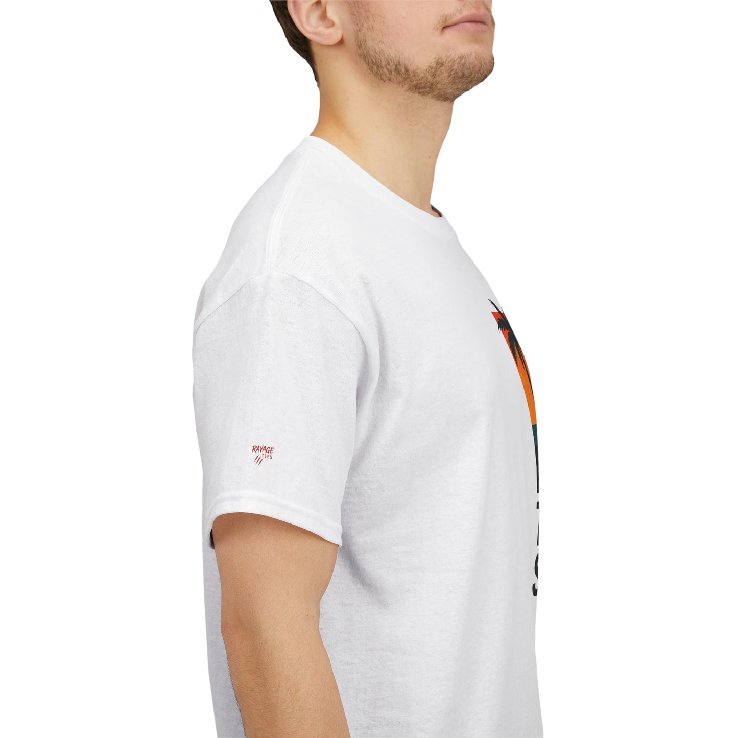 Tequila Sunset Unisex Heavy Cotton Tee | Beachwear, Vacation Shirt, Tropical Vibes