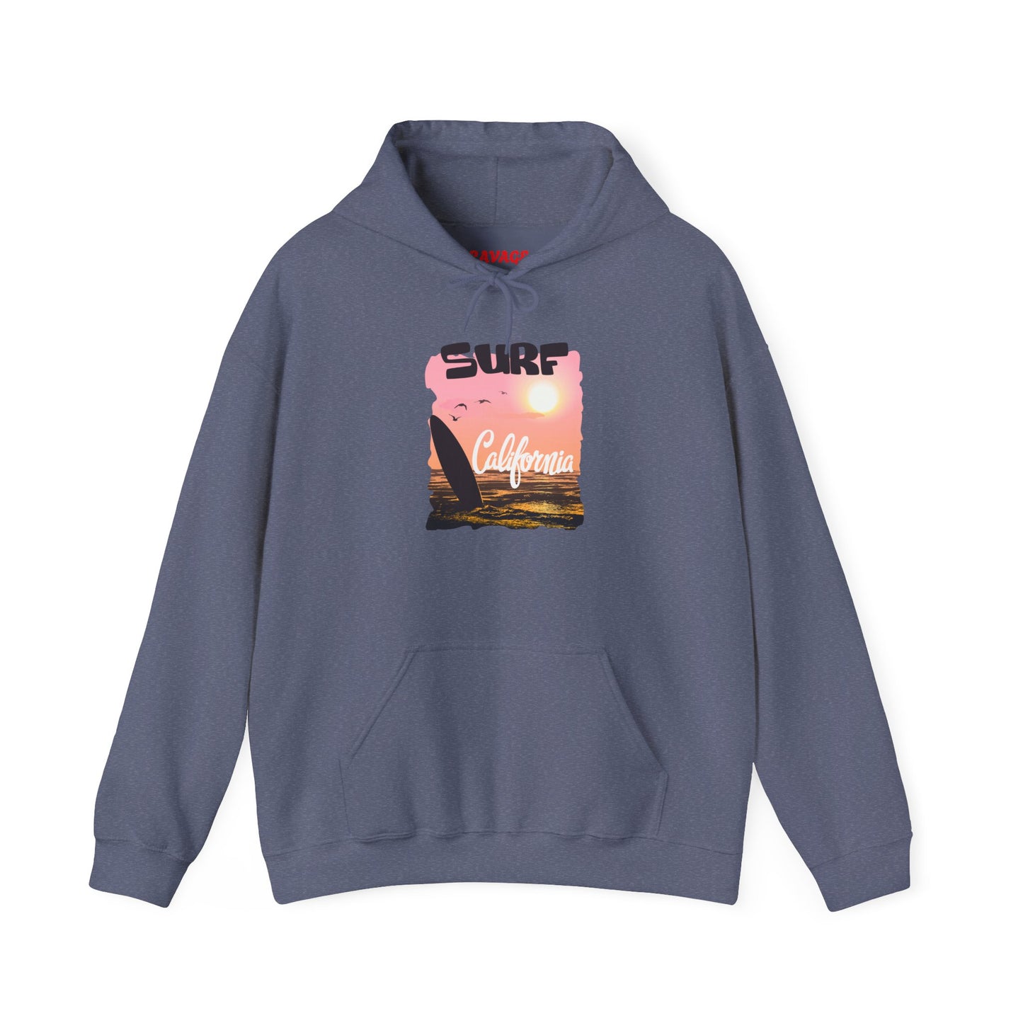 Surf California Hoodie – Relaxed Vibe for Beach Lovers, Perfect for Summer, Gift for Surfers, Comfortable Surfing Apparel, Unisex Sweatshirt