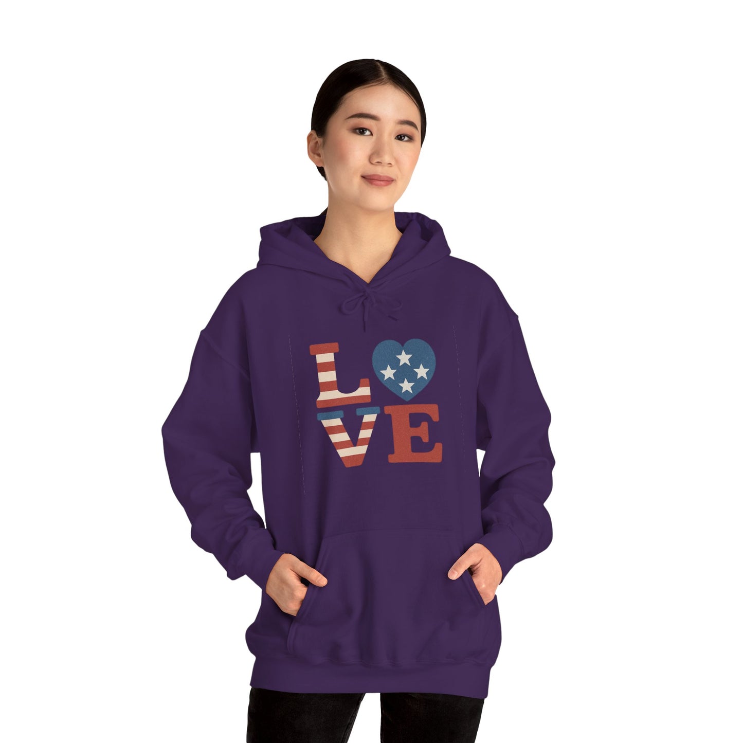 Unisex Hooded Sweatshirt with 'LOVE' Design - Cozy Gift for Friends, Valentine's Day, Casual Wear, Relaxation, Everyday Use