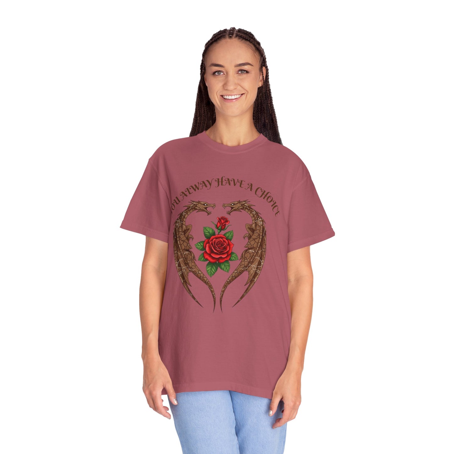 Dragon-Inspired Choice T-Shirt | Unisex Garment-Dyed Tee, Gift for Fantasy Lovers