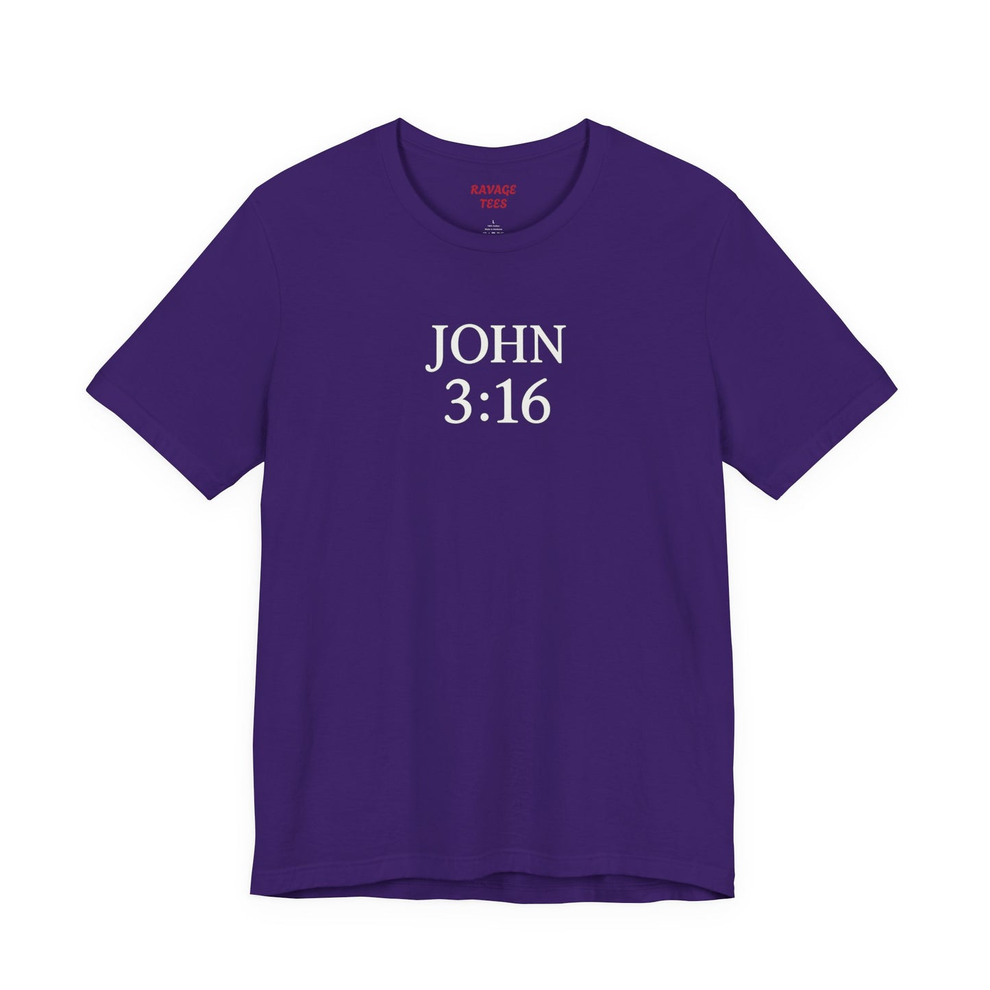 **JOHN 3:16 Faith-Inspired Unisex Tee – Christian Scripture T-Shirt, Religious Apparel, Inspirational Gift, Bible Verse Faith Shirt**