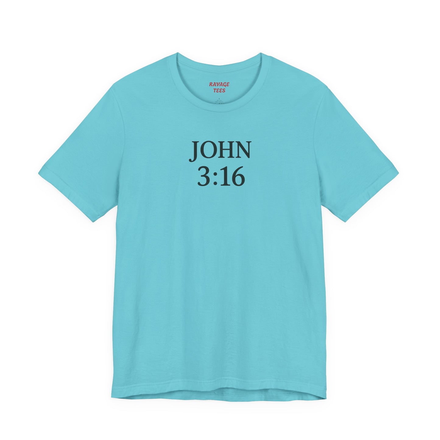 **JOHN 3:16 Faith-Inspired Unisex Tee – Christian Scripture T-Shirt, Religious Apparel, Inspirational Gift, Bible Verse Faith Shirt**