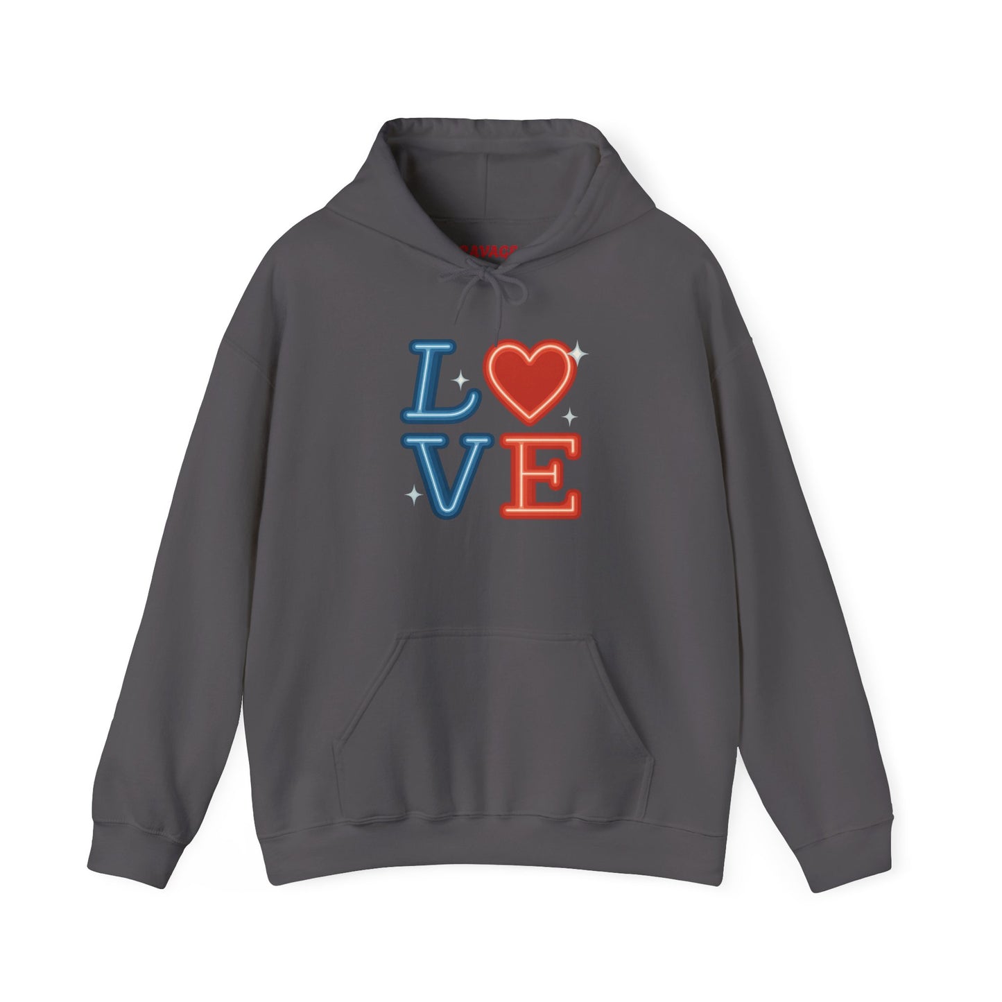 Unisex Hooded Sweatshirt with 'LOVE' Design - Cozy Gift for Friends, Valentine's Day, Casual Wear, Relaxation, Everyday Use