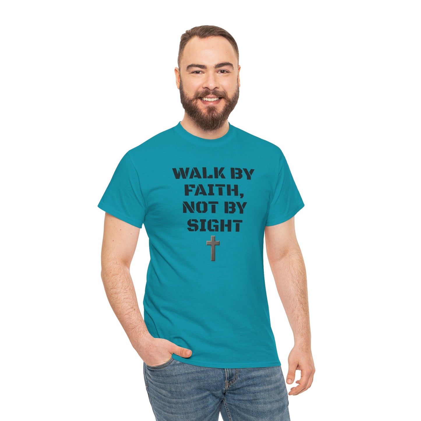 Walk by Faith Not by Sight Christian Sweatshirt | Inspirational Unisex Crewneck | Ravage Tees Faith Collection
