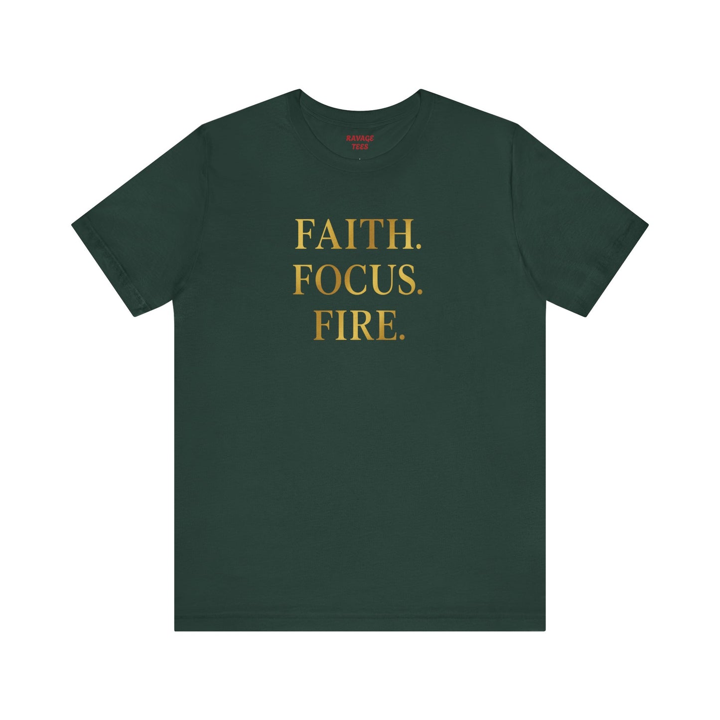Faith Focus Fire T-Shirt | Inspirational Christian Apparel, Motivational Unisex Tee, Casual Everyday Wear, Holiday & Celebration Gift