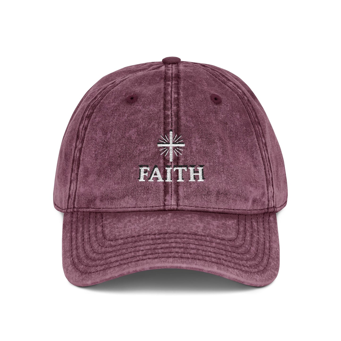 Vintage Faith Embroidered Cap, Inspirational Hat for Everyday Wear, Perfect Gift for Birthdays & Holidays