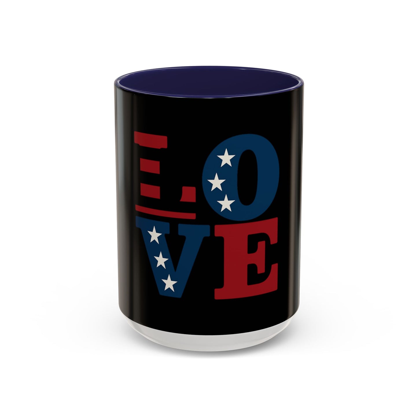 Patriotic Love Coffee Mug | 11 & 15oz Ceramic Cup | Perfect for Independence Day, Valentine's Day, and Everyday Use