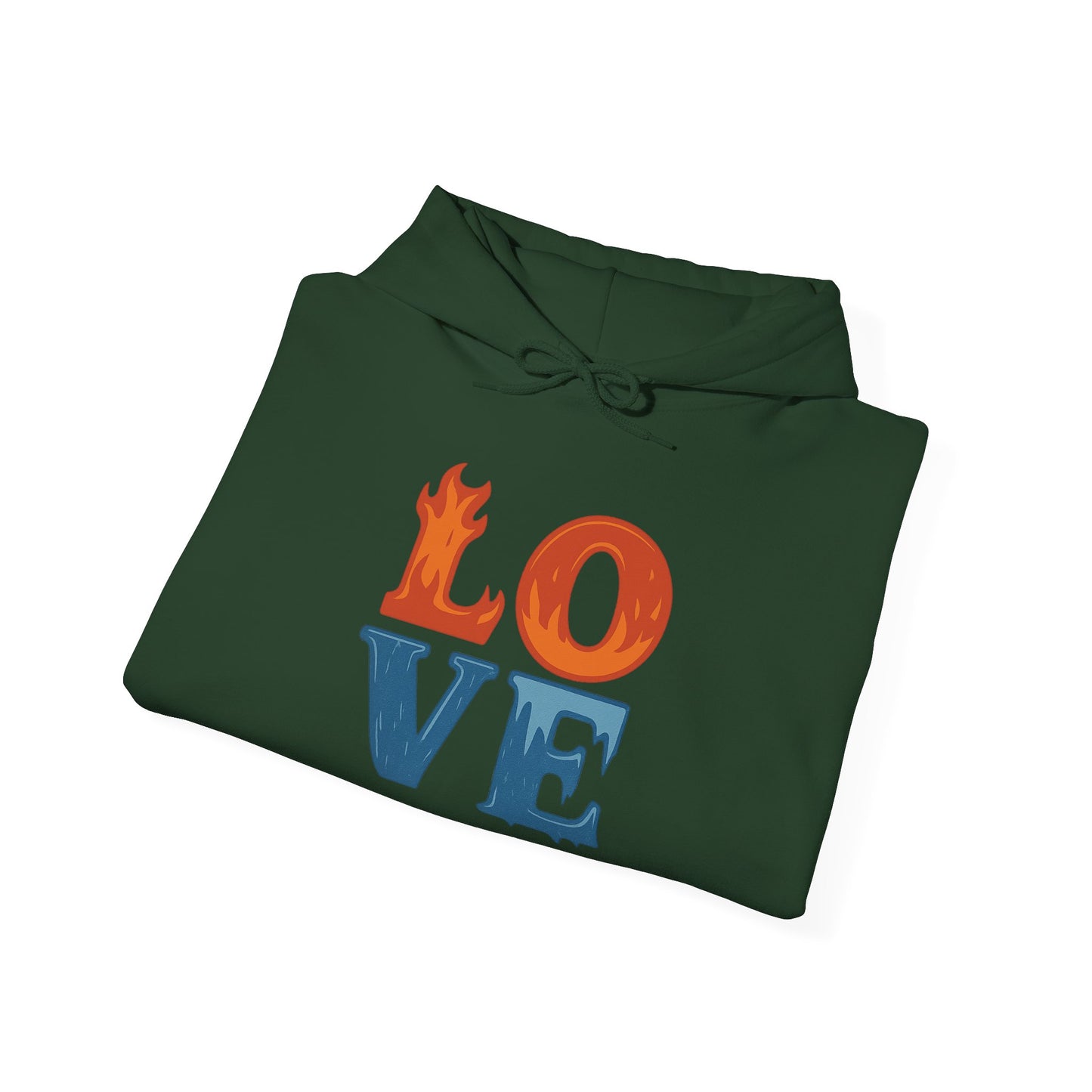 Unisex Hooded Sweatshirt with 'LOVE' Design - Cozy Gift for Friends, Valentine's Day, Casual Wear, Relaxation, Everyday Use