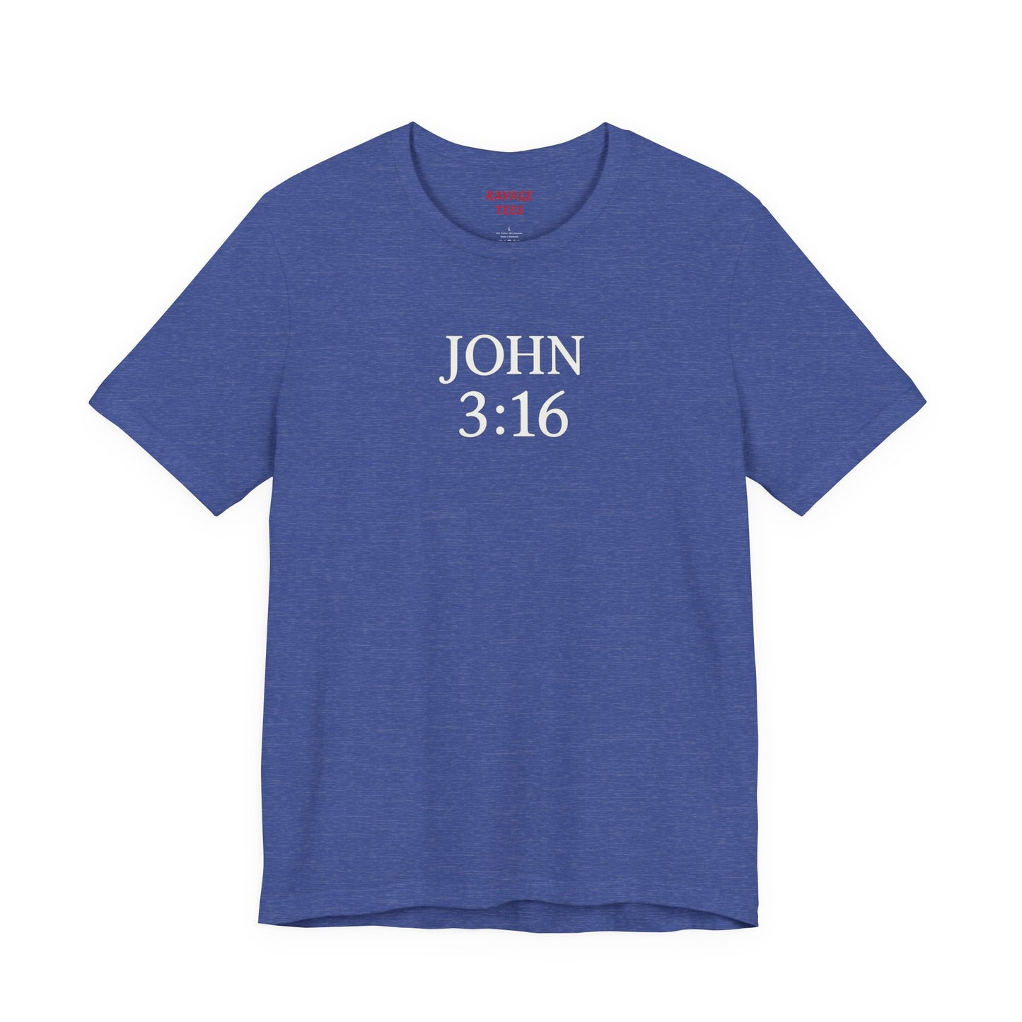 **JOHN 3:16 Faith-Inspired Unisex Tee – Christian Scripture T-Shirt, Religious Apparel, Inspirational Gift, Bible Verse Faith Shirt**