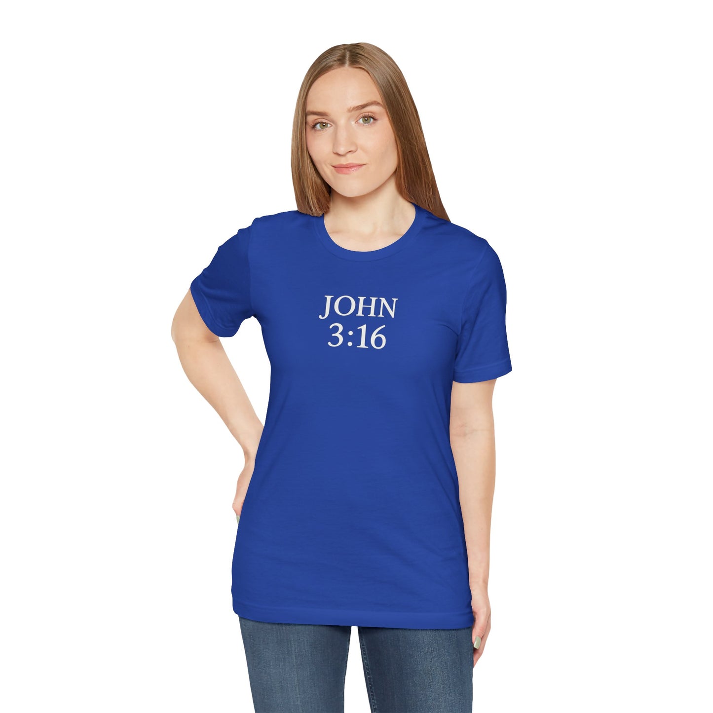 **JOHN 3:16 Faith-Inspired Unisex Tee – Christian Scripture T-Shirt, Religious Apparel, Inspirational Gift, Bible Verse Faith Shirt**