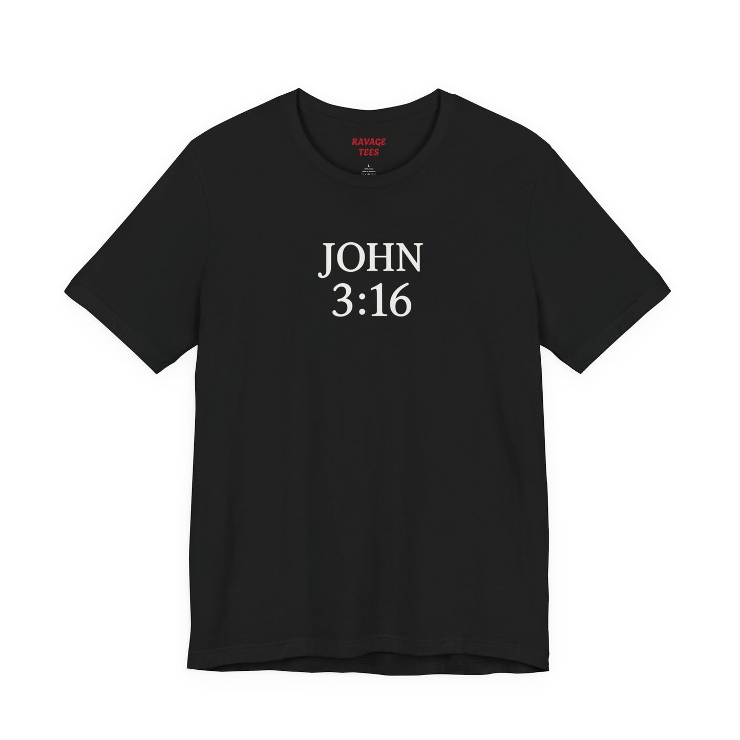 **JOHN 3:16 Faith-Inspired Unisex Tee – Christian Scripture T-Shirt, Religious Apparel, Inspirational Gift, Bible Verse Faith Shirt**