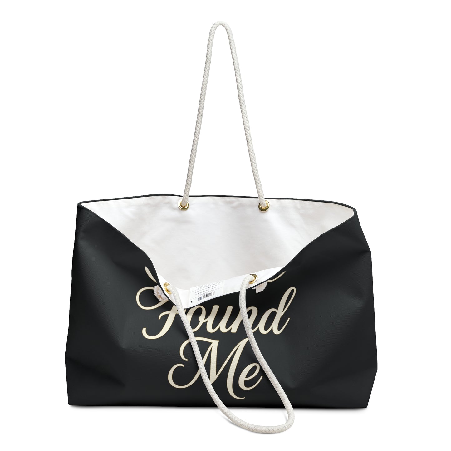 Grace Found Me Weekender Bag – Inspirational Christian Travel Tote, Faith-Based Gift, Spiritual Carryall for Weekend Getaways, Church Retreats, and Everyday Essentials