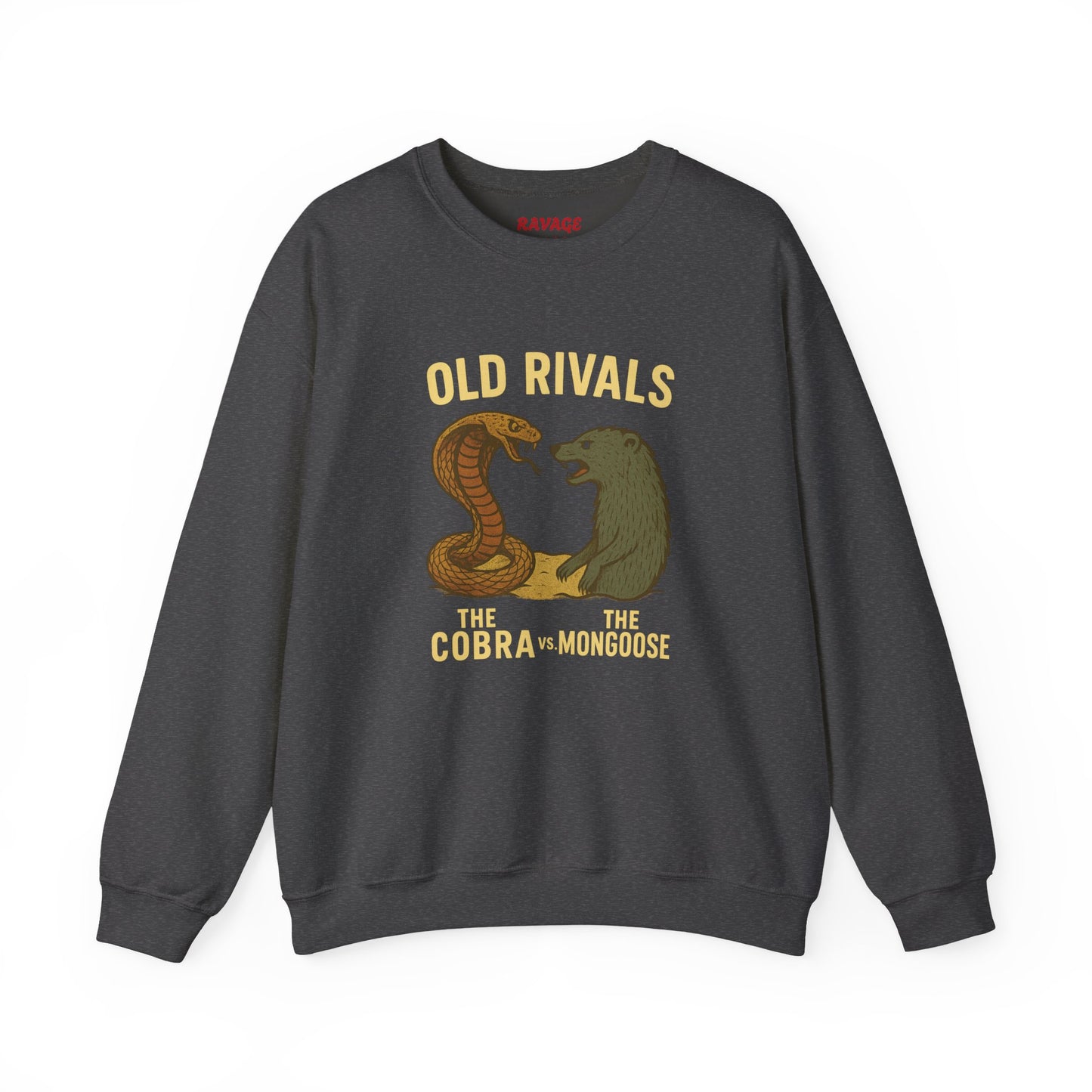 Combat Crewneck Sweatshirt | Old Rivals Cobra vs Mongoose Sweatshirt | Unisex Holiday Gift | Cozy Casual Wear | Perfect for Fans