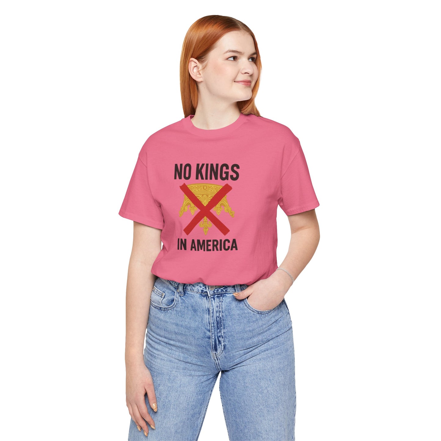 NO KINGS Revolutionary Statement Tee – Unisex Protest Shirt for Freedom, Equality & Independence Day Casual Wear