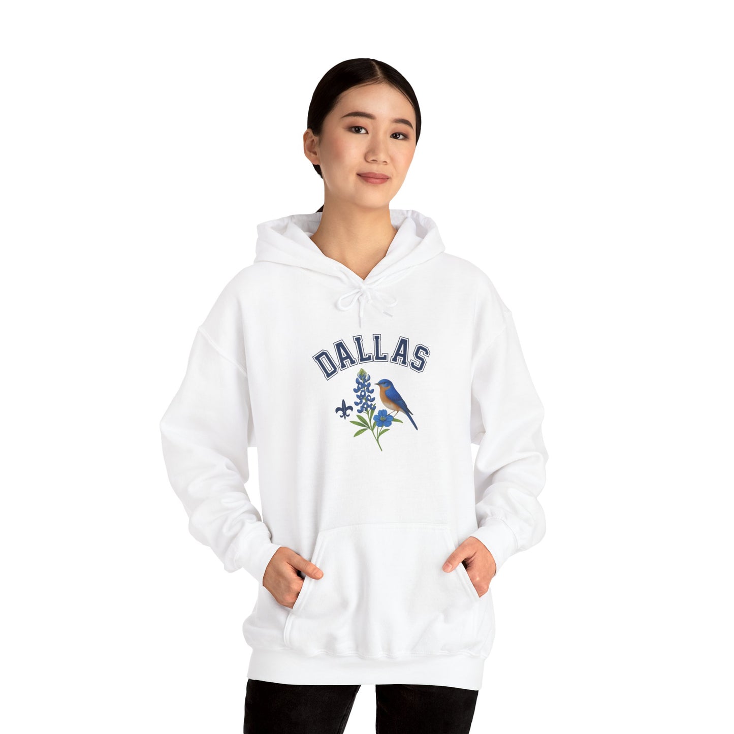 DALLAS Unisex Hoodie – Cozy Sweatshirt, Casual Travel Souvenir, Relaxed Streetwear Gift for Nature & City Lovers