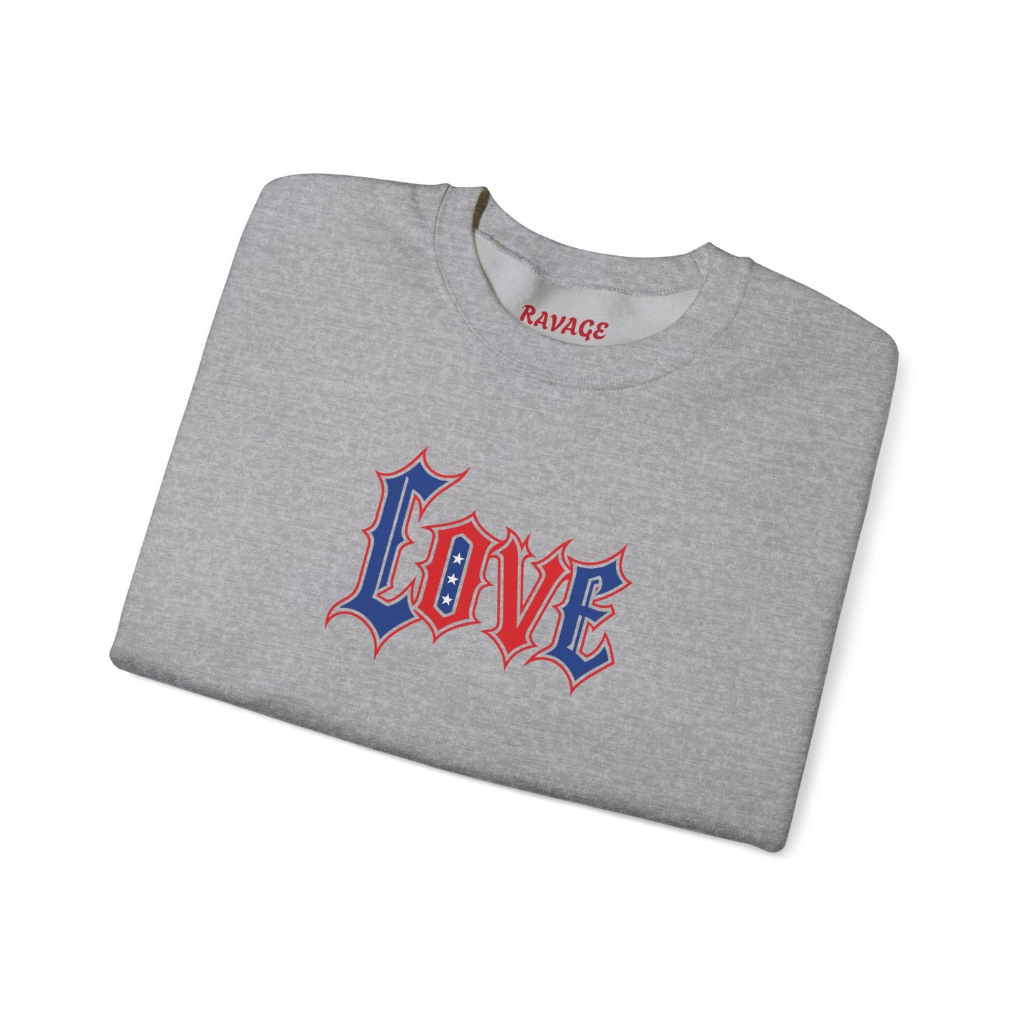 Patriotic Love Sweatshirt | Unisex Crewneck, Cozy Top for Celebrations, Gifts, Independence Day, Casual Style, Everyday Comfort