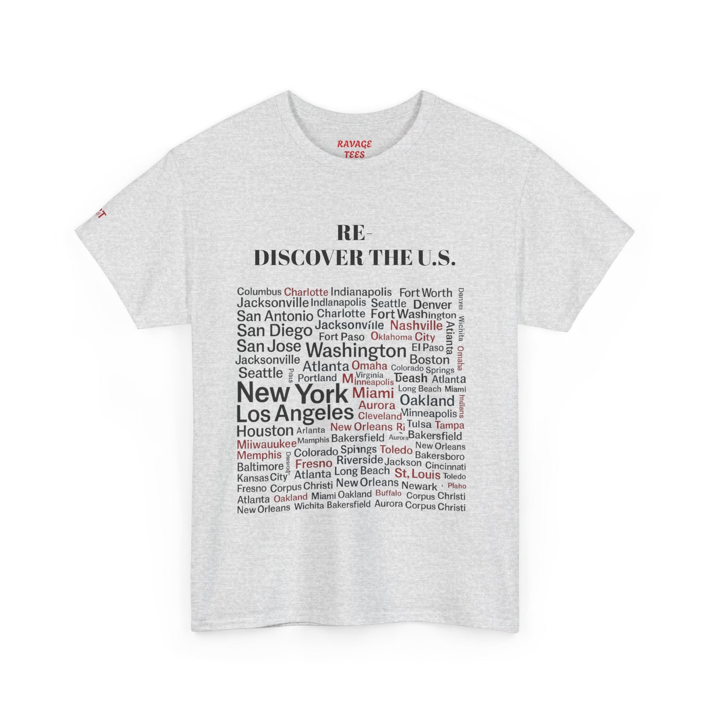 Re-Discover the U.S. Unisex Exploratory Travel T-Shirt, Adventure Tee, USA Discovery Shirt