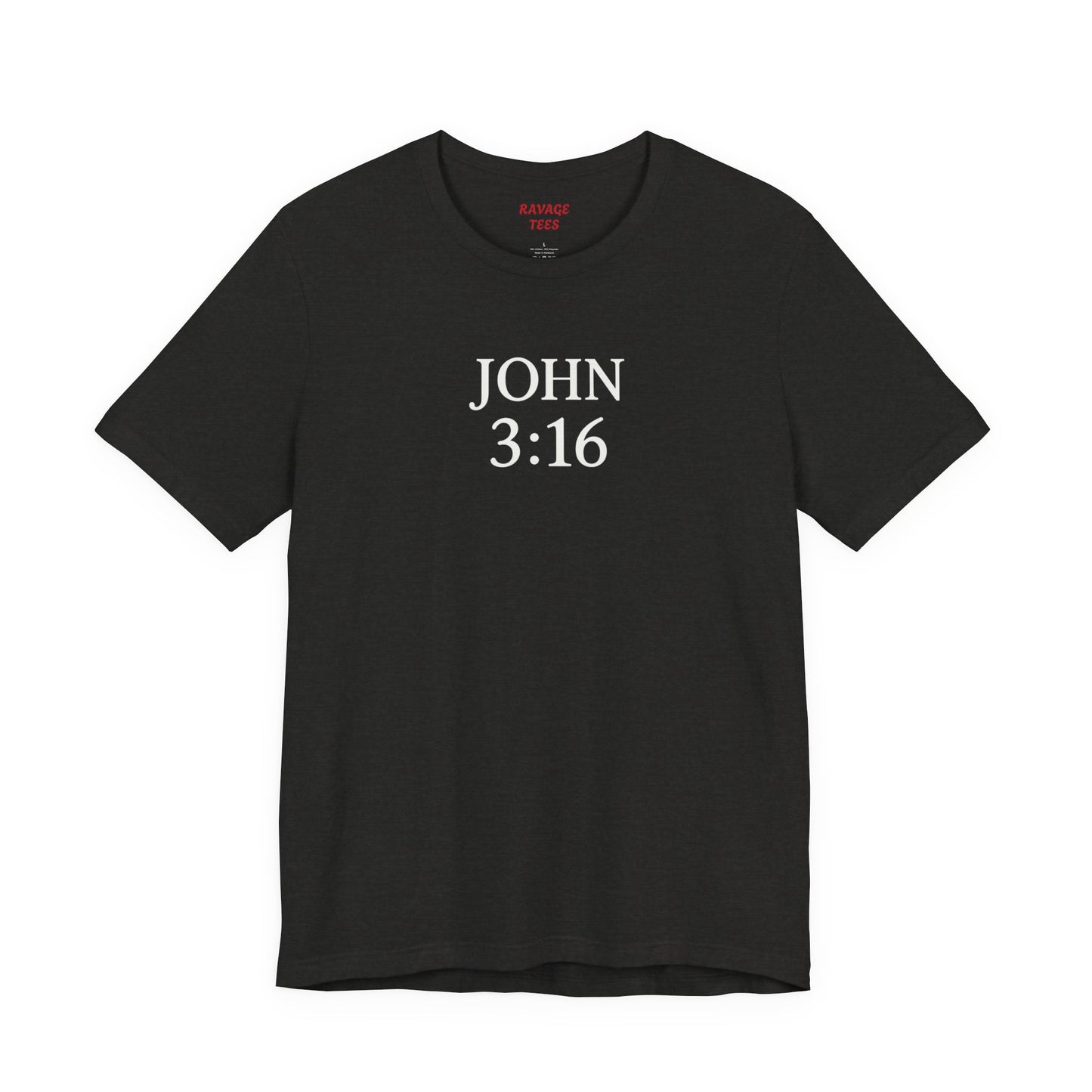 **JOHN 3:16 Faith-Inspired Unisex Tee – Christian Scripture T-Shirt, Religious Apparel, Inspirational Gift, Bible Verse Faith Shirt**