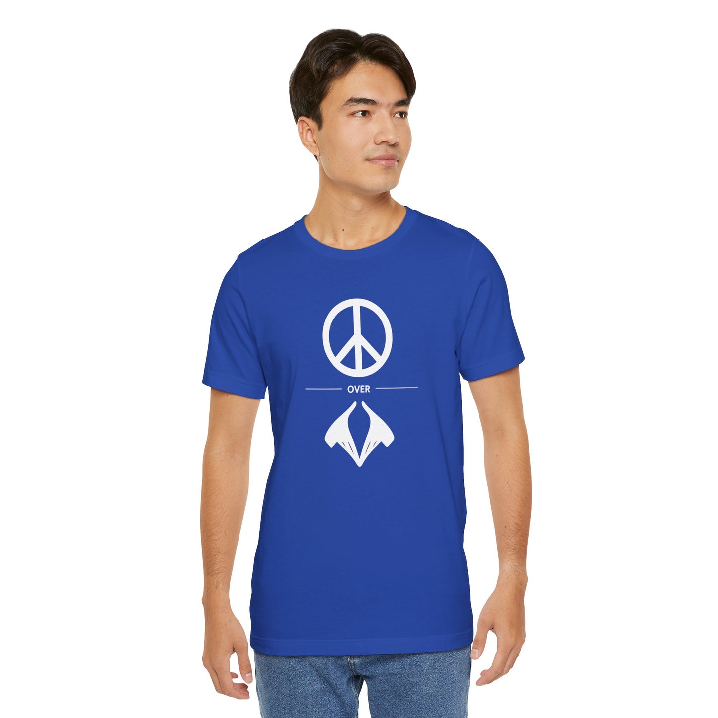 Peace Sign Unisex Jersey Tee, Casual Wear, Gift for Friends, Summer Fashion, Festival Outfit, Eco-Friendly Apparel