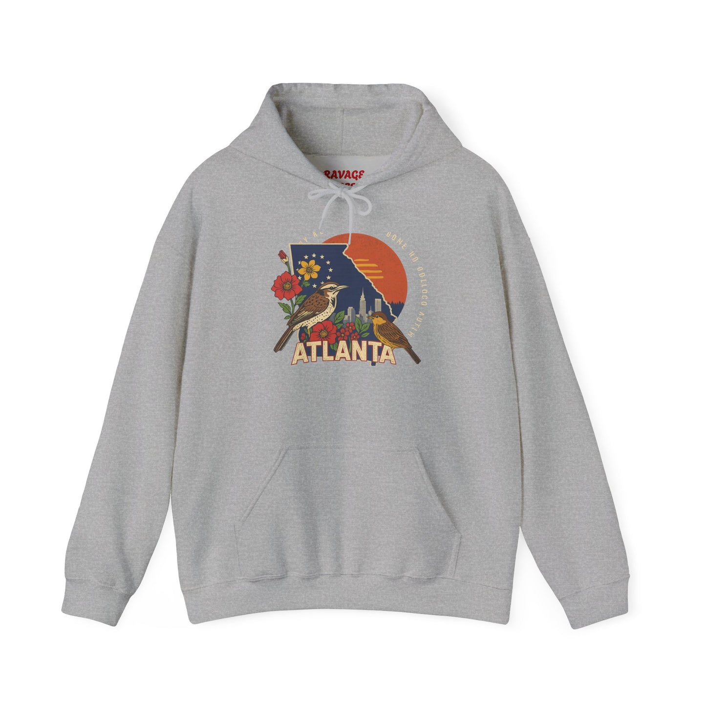 Atlanta Vintage Hoodie | Retro Style Hooded Sweatshirt, Cozy Fall & Winter Wear, Travel Gift for Atlanta Lovers