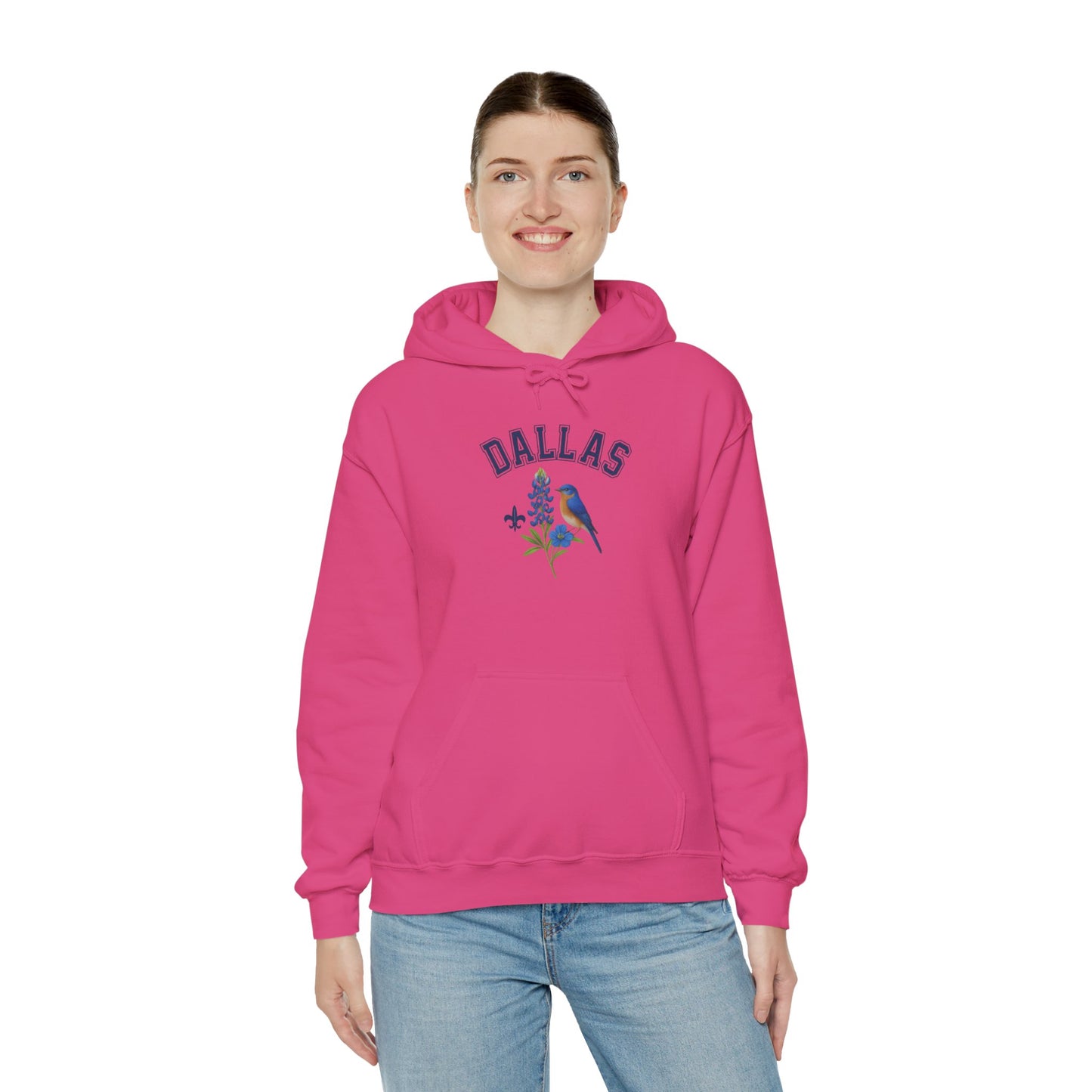 DALLAS Unisex Hoodie – Cozy Sweatshirt, Casual Travel Souvenir, Relaxed Streetwear Gift for Nature & City Lovers