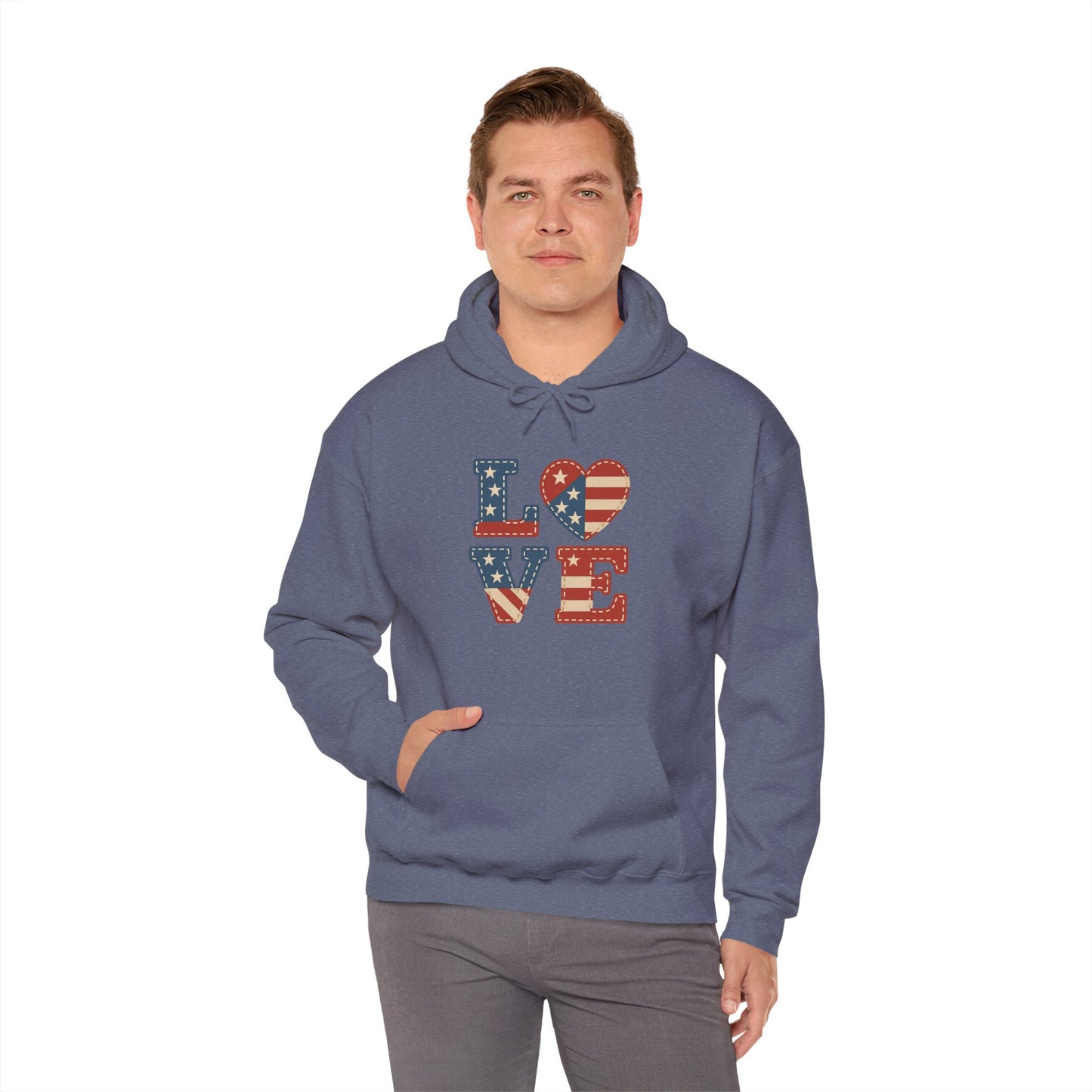 Unisex Hooded Sweatshirt with 'LOVE' Design - Cozy Gift for Friends, Valentine's Day, Casual Wear, Relaxation, Everyday Use