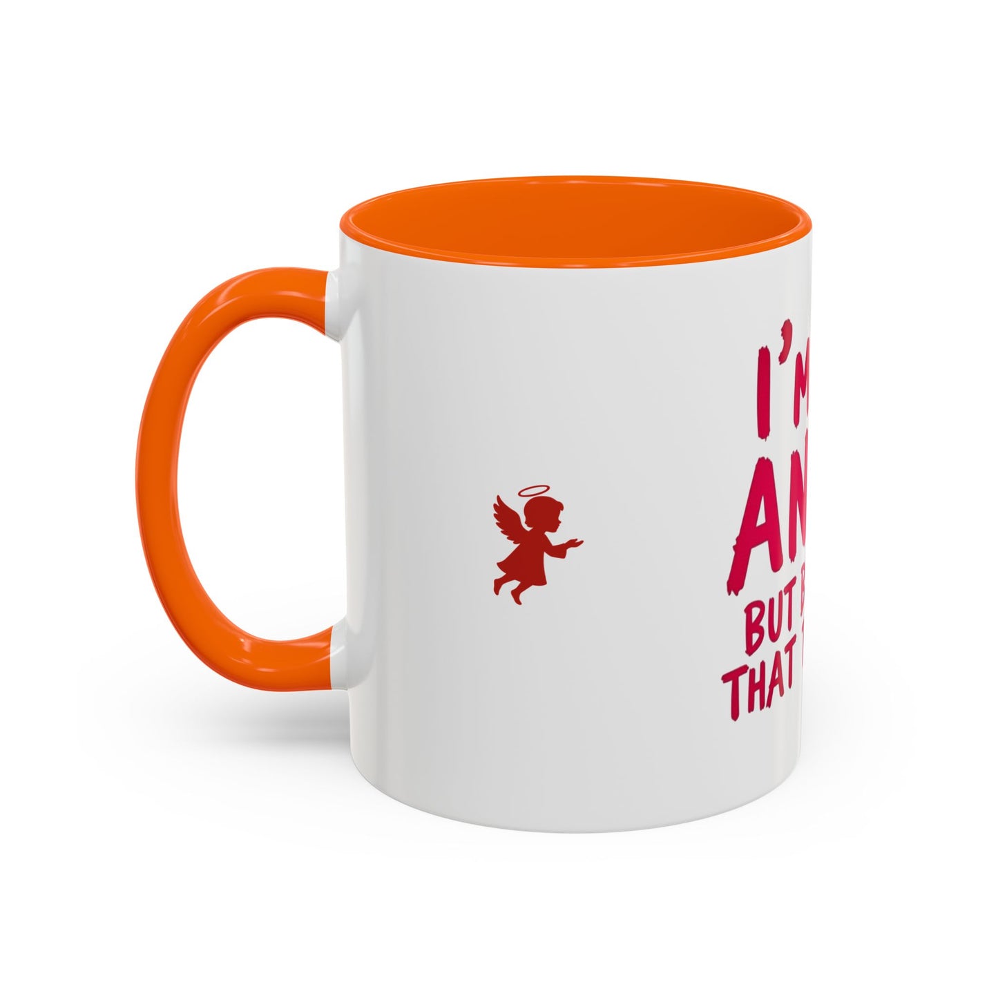 Humorous Accent Coffee Mug - Perfect Gift for Friends, Playful Coffee Lovers, Angel-Themed Decor, Birthday Present, Funny Quote Mugs