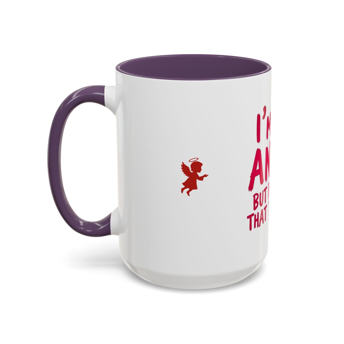Humorous Accent Coffee Mug - Perfect Gift for Friends, Playful Coffee Lovers, Angel-Themed Decor, Birthday Present, Funny Quote Mugs