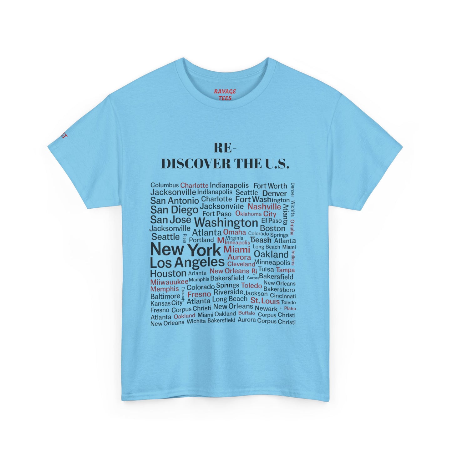 Re-Discover the U.S. Unisex Exploratory Travel T-Shirt, Adventure Tee, USA Discovery Shirt