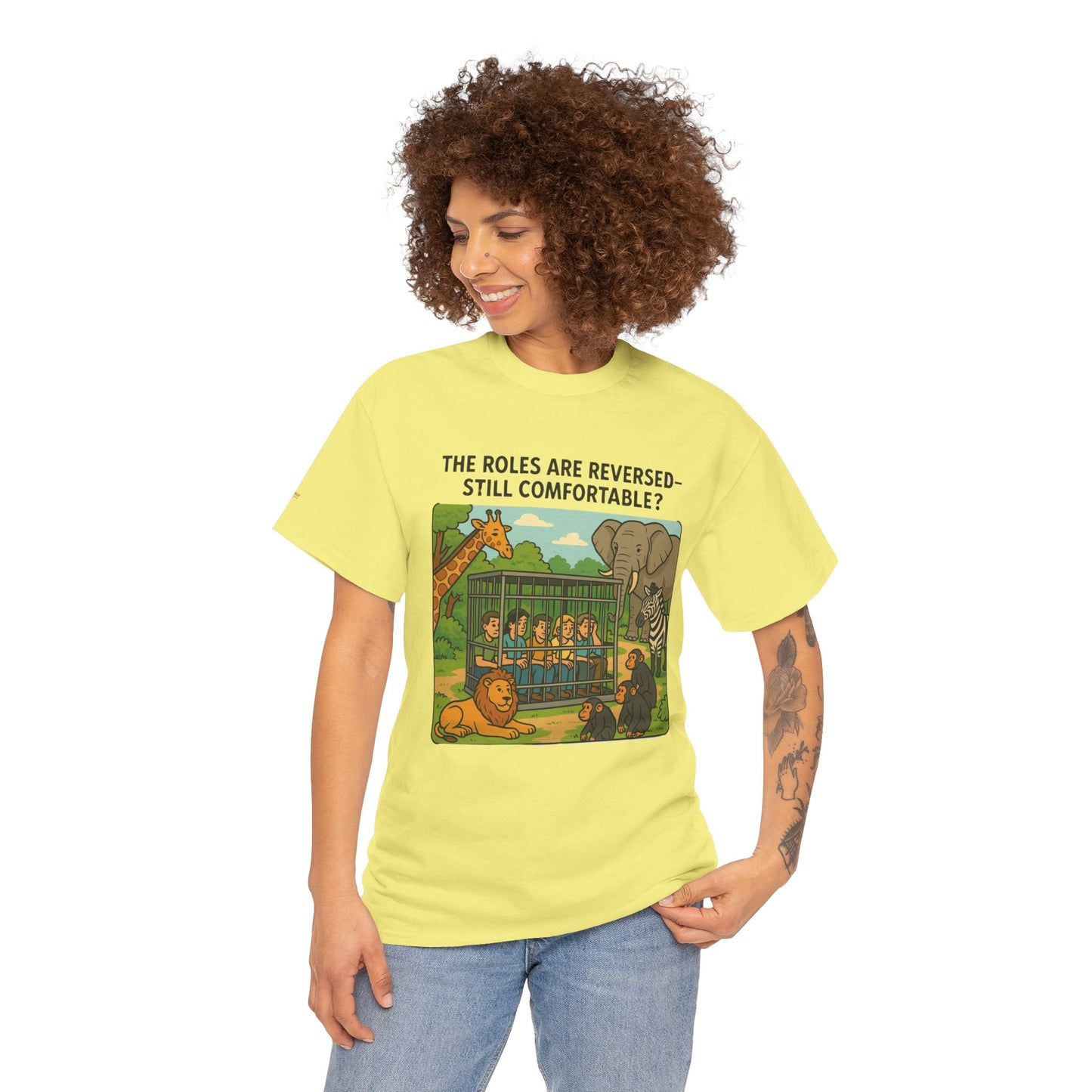 The Roles are Reversed- Are You Comfortable -Humorous Unisex Heavy Cotton Tee